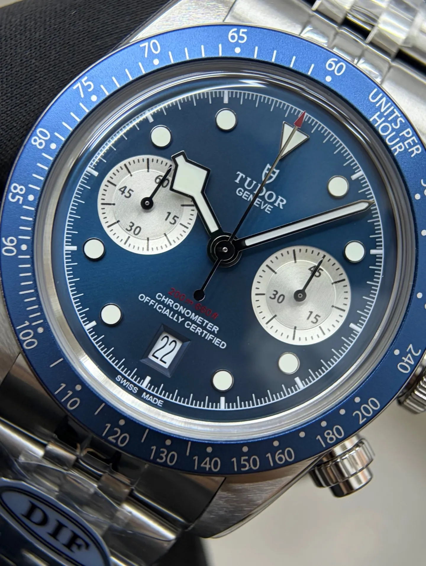 Tudor Black Bay Chrono SS DIF 1:1 Best Edition Blue Dial on SS Bracelet DD7750 24 92bbfaece032c6d AMO Watch