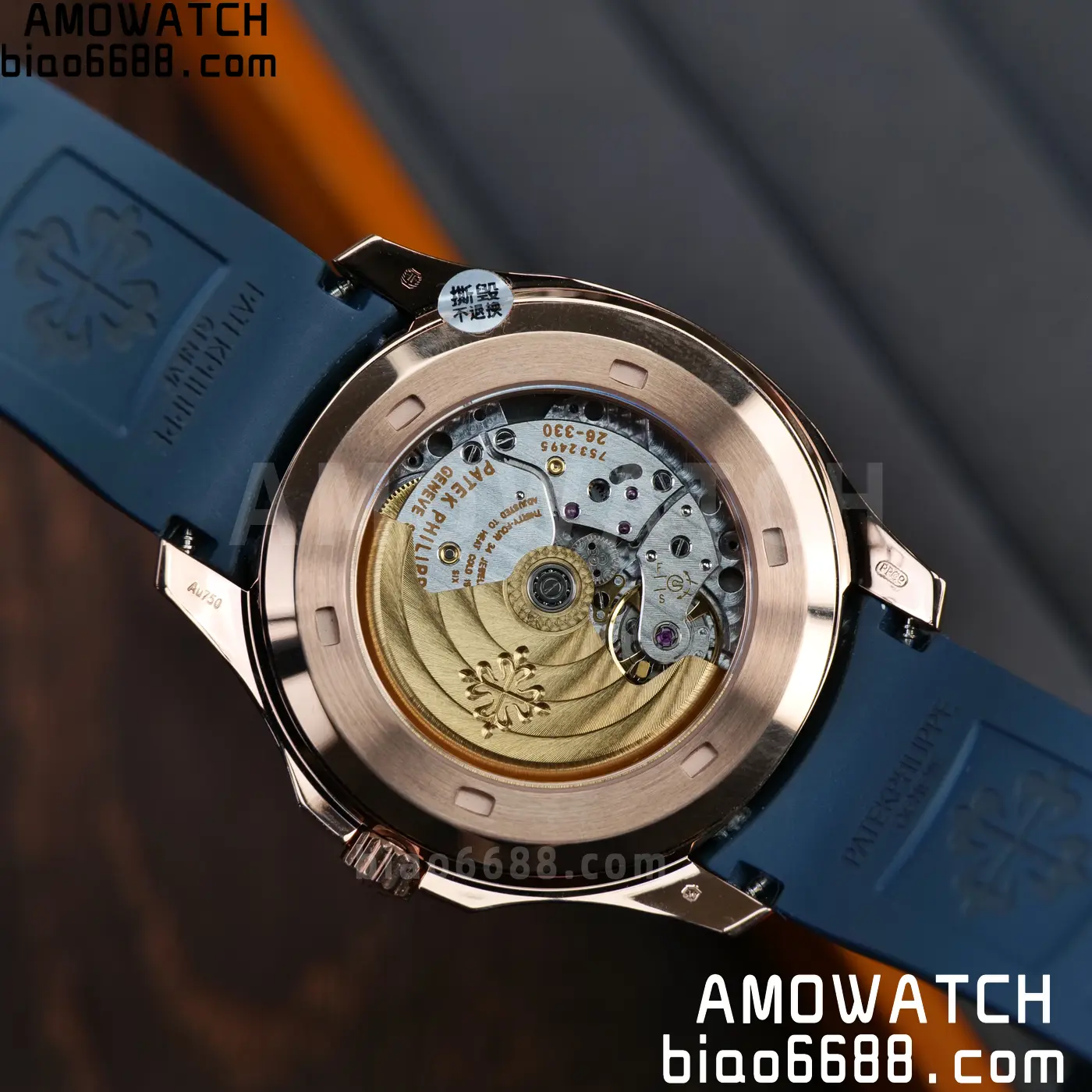 Patek Philippe Aquanaut 5261R RG PPM Factory 1:1 Best Edition Dial on Blue Rubber Strap V2 81 9372f2460e8bc8c AMO Watch