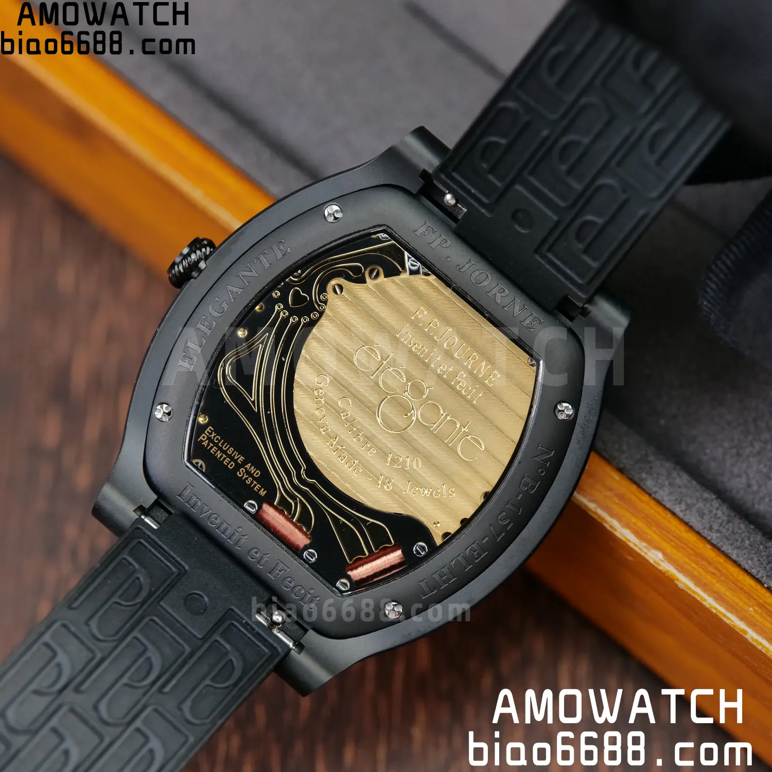 F.P.Journe Elegante PVD FPJF Best Edition Black Dial on Black Rubber Strap Quartz 96 93e40e88929fcb3 阿默表行AmoWatch