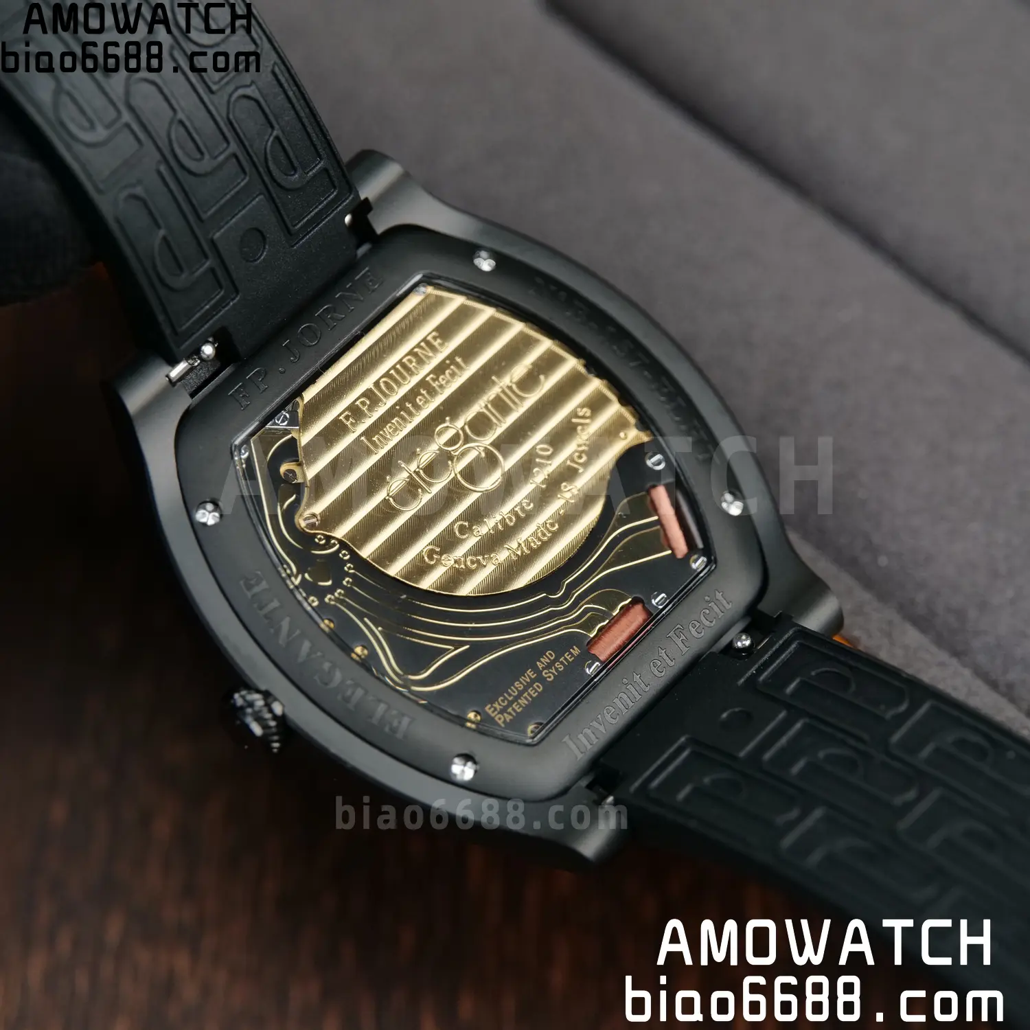 F.P.Journe Elegante PVD FPJF Best Edition Black Dial on Black Rubber Strap Quartz 95 943b20210467fa5 阿默表行AmoWatch