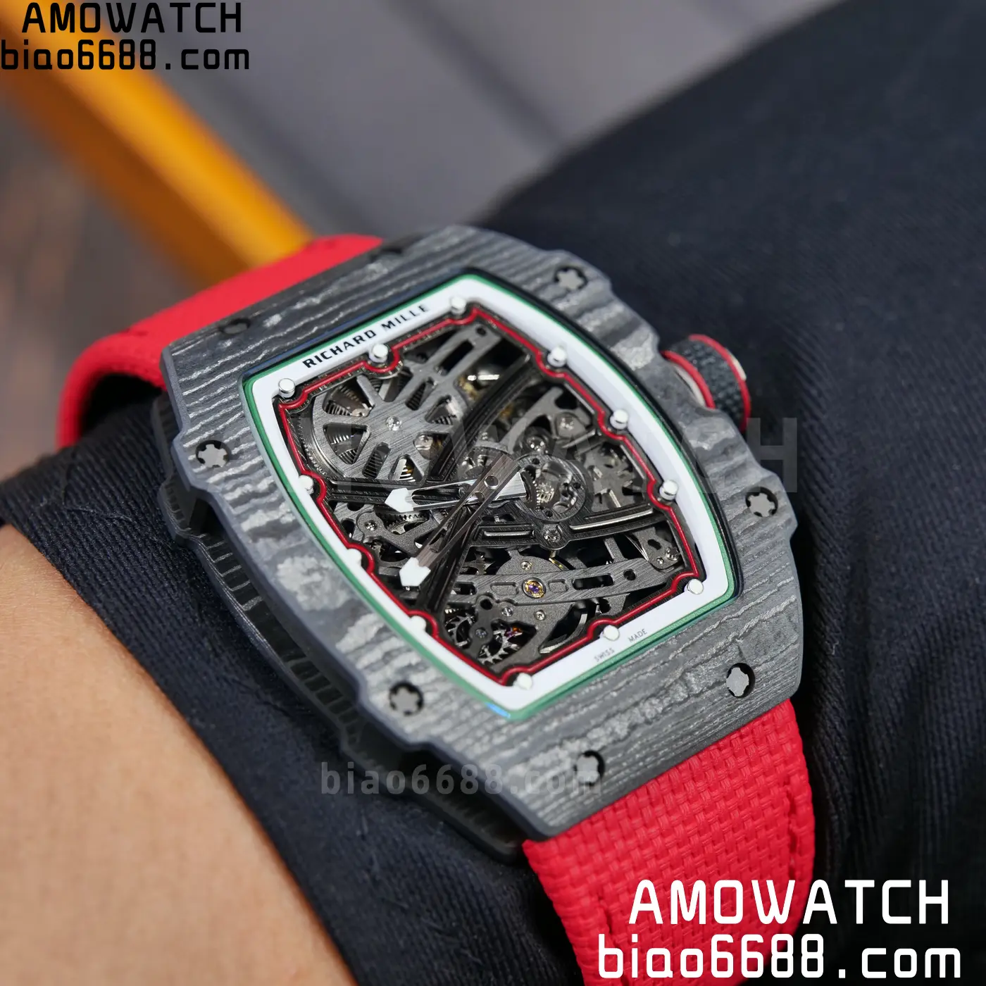 RICHARD MILLE RM67-02 Black NTPT RICH Factory 1:1 Italy Green/Red/White Skeleton Dial CRMA7 Super Clone 131 94912f1be94064f 阿默表行AmoWatch