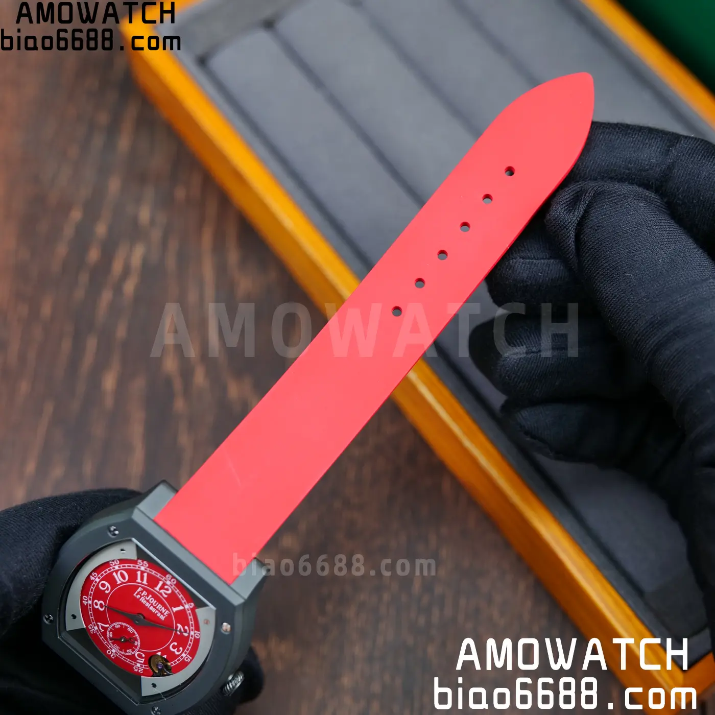 F.P.Journe Elegante PVD FPJF Best Edition Red Dial on Red Rubber Strap Quartz 65 97a6c691b801ee7 阿默表行AmoWatch
