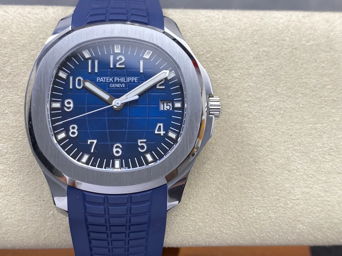 PP Aquanaut 5168G 42mm SS WSF 1:1 Best Edition Blue Dial On Blue Rubber Strap Super Clone DD330 Weighted 150g 30 987f2cc5247fa07 AMO Watch