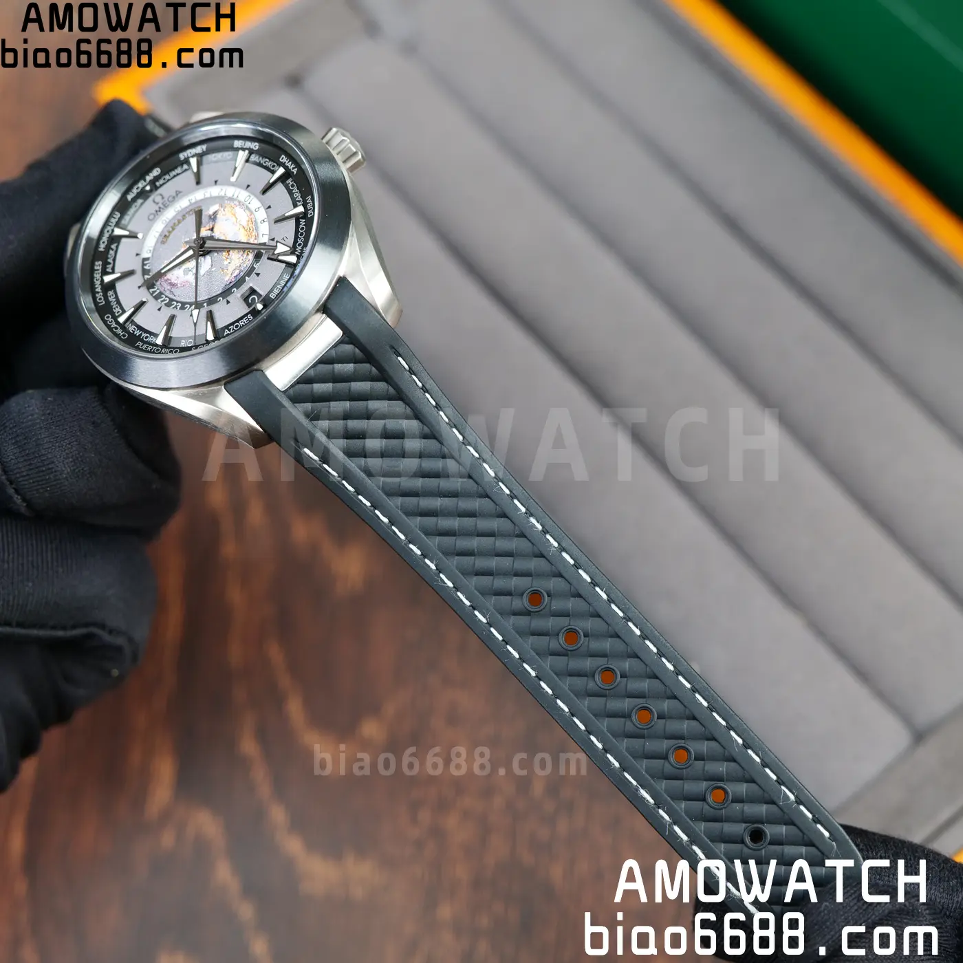 OMEGA Aqua Terra GMT Worldtimer 43mm Titanium VSF 1:1 Best Edition on SS Bracelet A8938 Super Clone 66 9accb3c3b4e32c7 AMO Watch