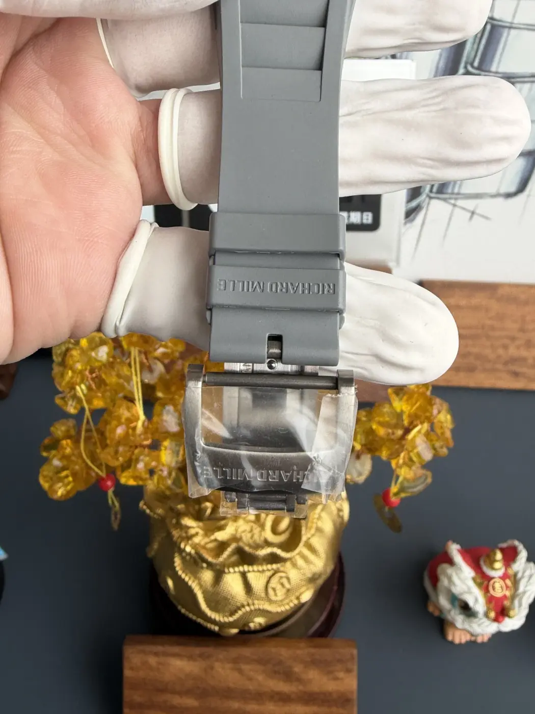 RICHARD MILLE RM055 Black Ceramic A9F 1:1 Best Edition Gray Inner Bezel on Gray Rubber Strap RMUL2 Free Sprung 29 9afe8544fafff3d AMO Watch