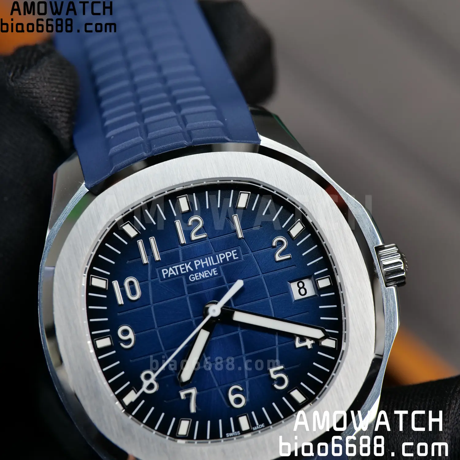 PP Aquanaut 5168G 42mm SS WSF 1:1 Best Edition Blue Dial On Blue Rubber Strap Super Clone DD330 Weighted 150g 84 9d6796b2ed83f1b AMO Watch