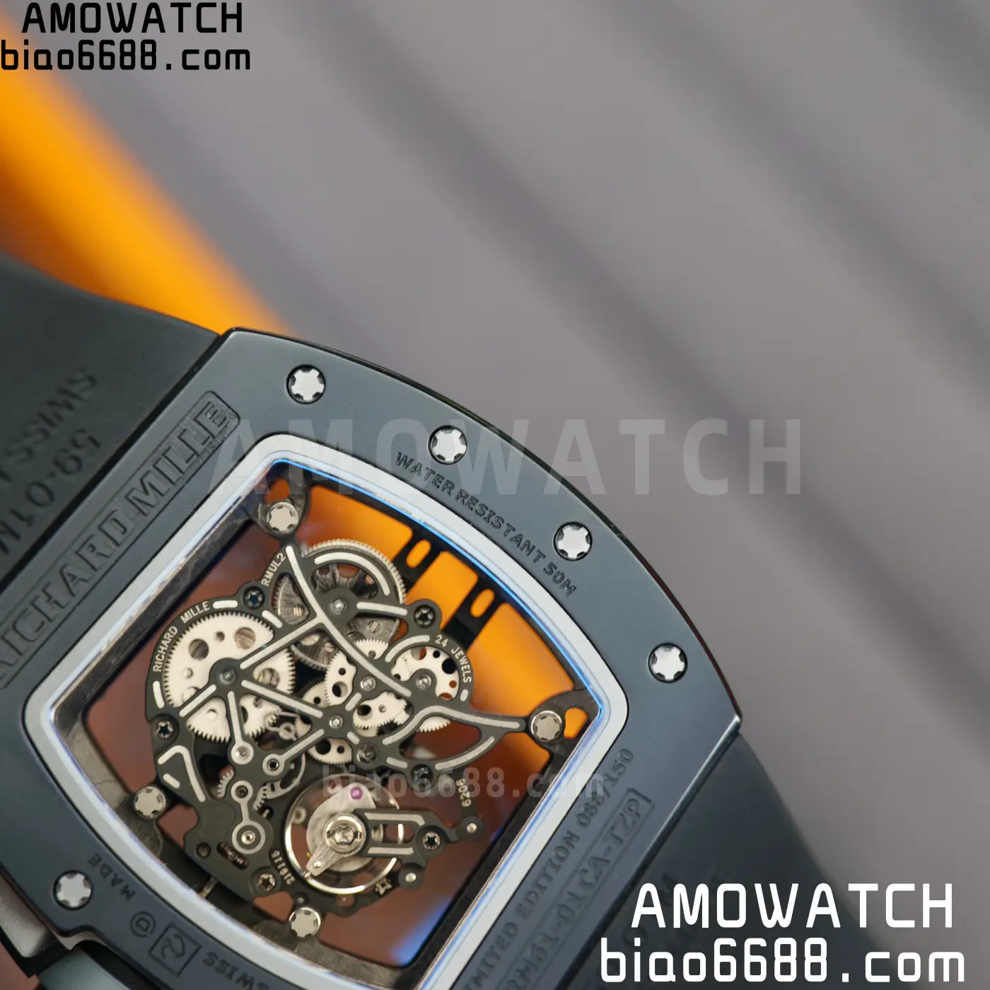 RICHARD MILLE RM61-01 RM6101 A9F 1:1 Best Edition Black Bezel on Black Rubber Strap RMUL3 Free Sprung 78 9e0ebca00f1e6b2 阿默表行AmoWatch