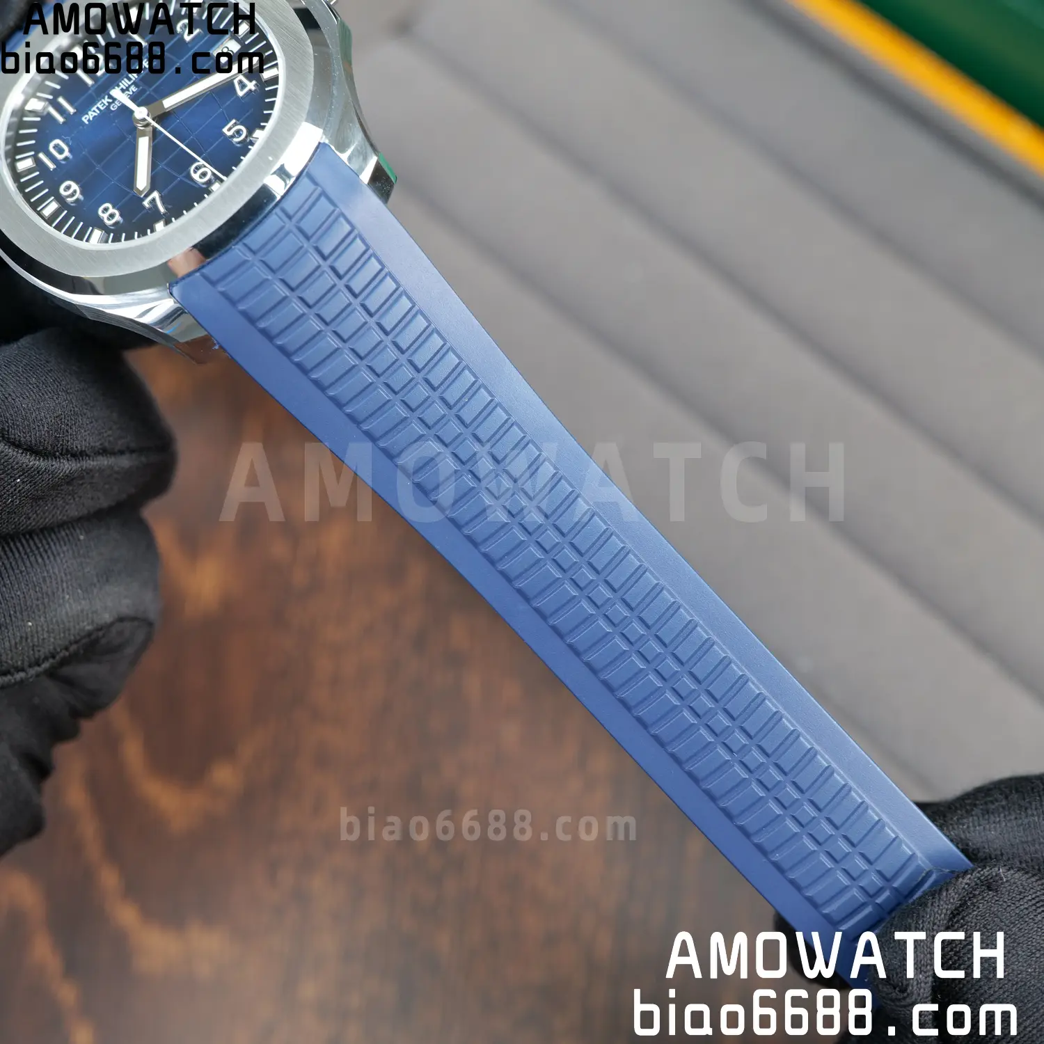 PP Aquanaut 5168G 42mm SS WSF 1:1 Best Edition Blue Dial On Blue Rubber Strap Super Clone DD330 Weighted 150g 71 9f4178946814c83 AMO Watch