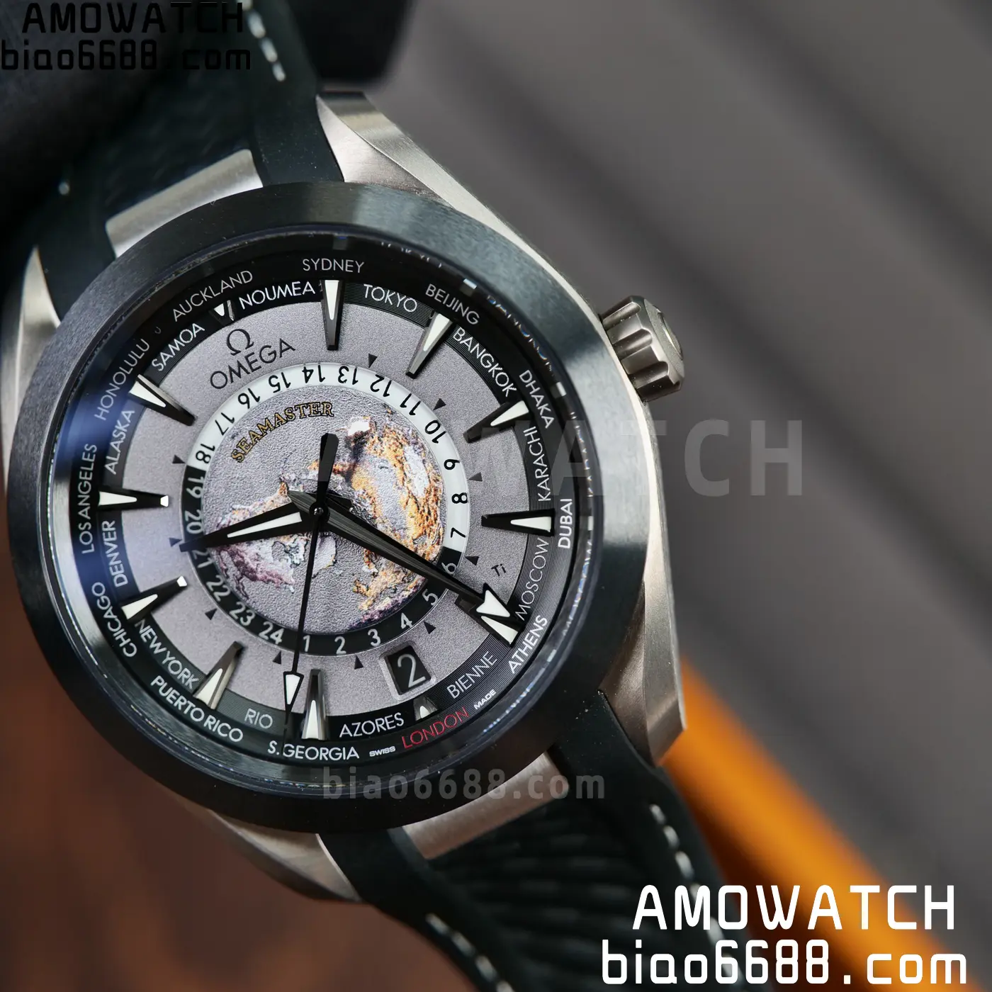 OMEGA Aqua Terra GMT Worldtimer 43mm Titanium VSF 1:1 Best Edition on SS Bracelet A8938 Super Clone 75 9f9f3c4698653d3 AMO Watch