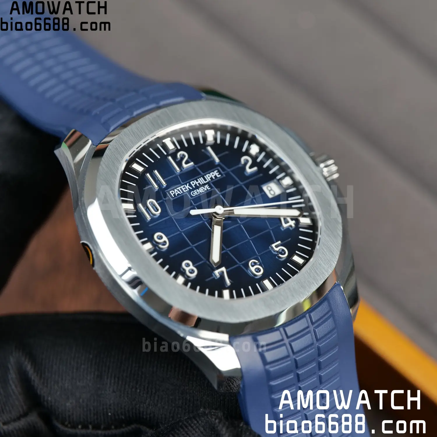 PP Aquanaut 5168G 42mm SS WSF 1:1 Best Edition Blue Dial On Blue Rubber Strap Super Clone DD330 Weighted 150g 79 a374605ed16cb92 AMO Watch
