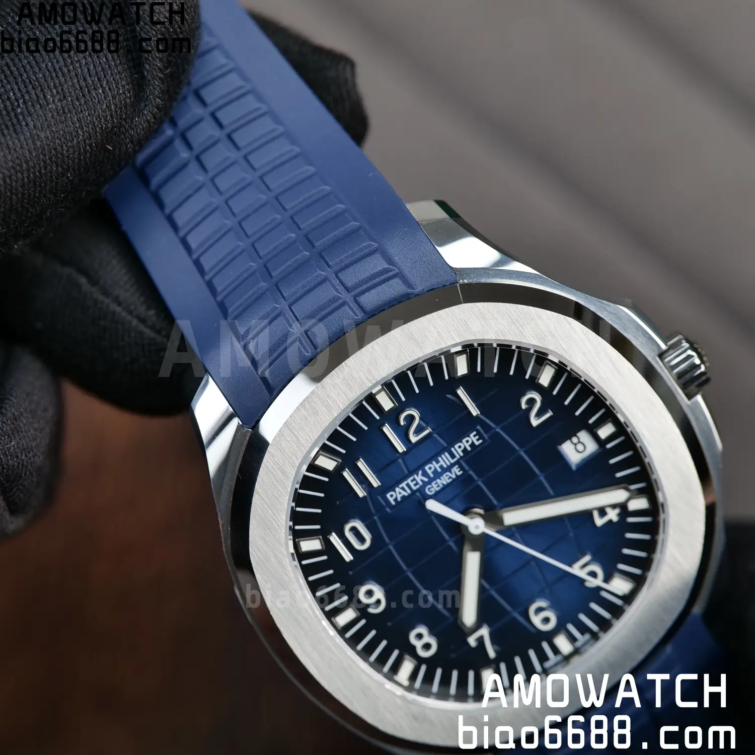PP Aquanaut 5168G 42mm SS WSF 1:1 Best Edition Blue Dial On Blue Rubber Strap Super Clone DD330 Weighted 150g 81 a980924bf0c98d0 AMO Watch