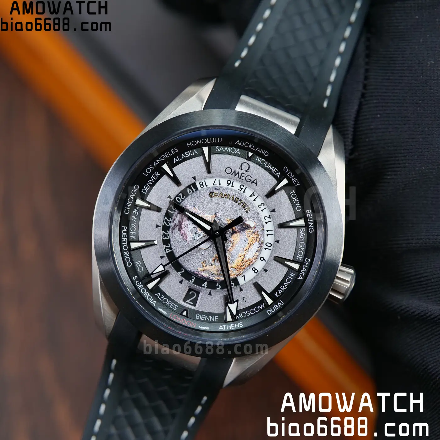 OMEGA Aqua Terra GMT Worldtimer 43mm Titanium VSF 1:1 Best Edition on SS Bracelet A8938 Super Clone 81 a9ec7f6d501893a AMO Watch