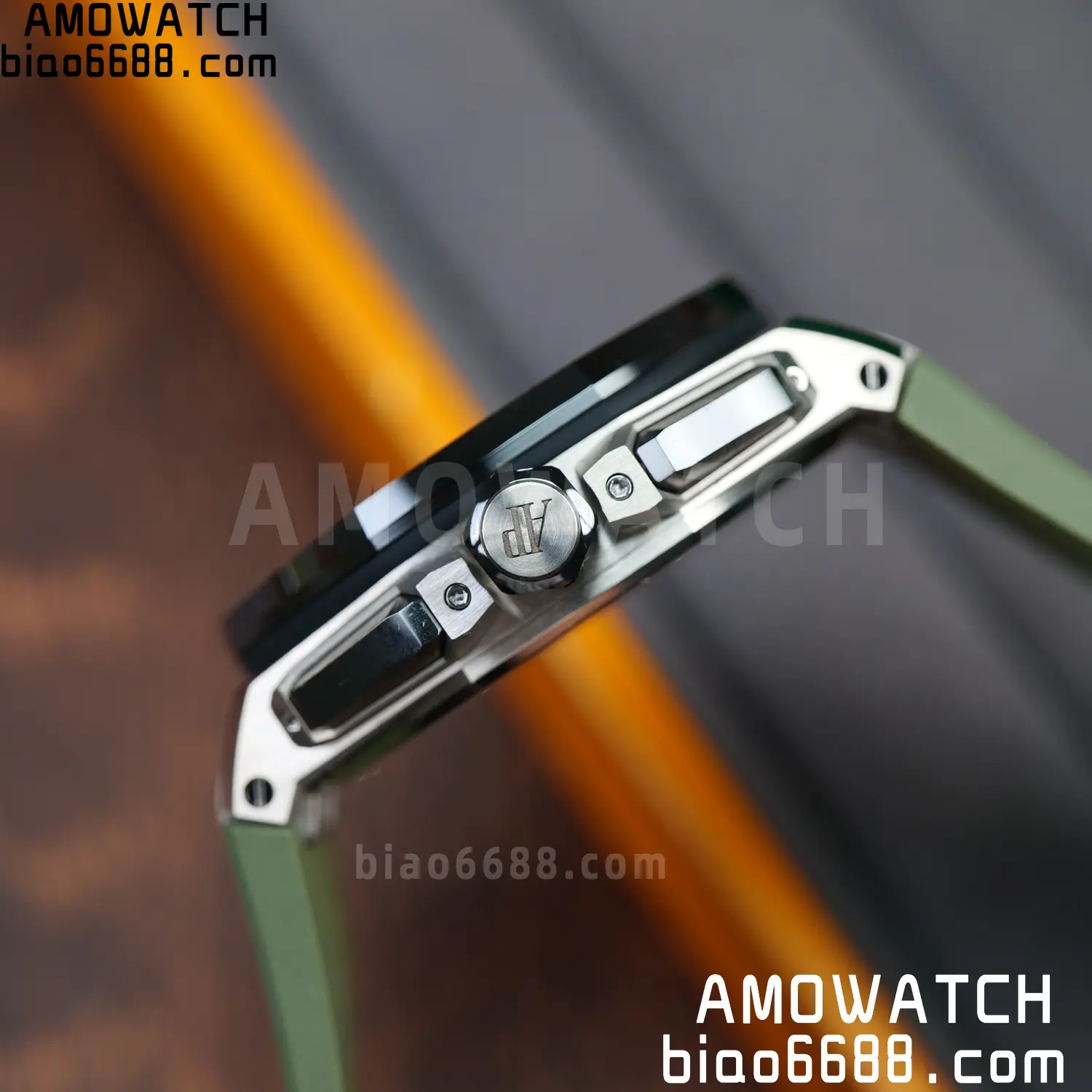 AP Royal Oak Offshore 26420 Titanium DDF 1:1 Best Edition Green/Black Dial on Green Rubber Strap DD4401 Super Clone 82 a9fe87b5ee8c3aa AMO Watch