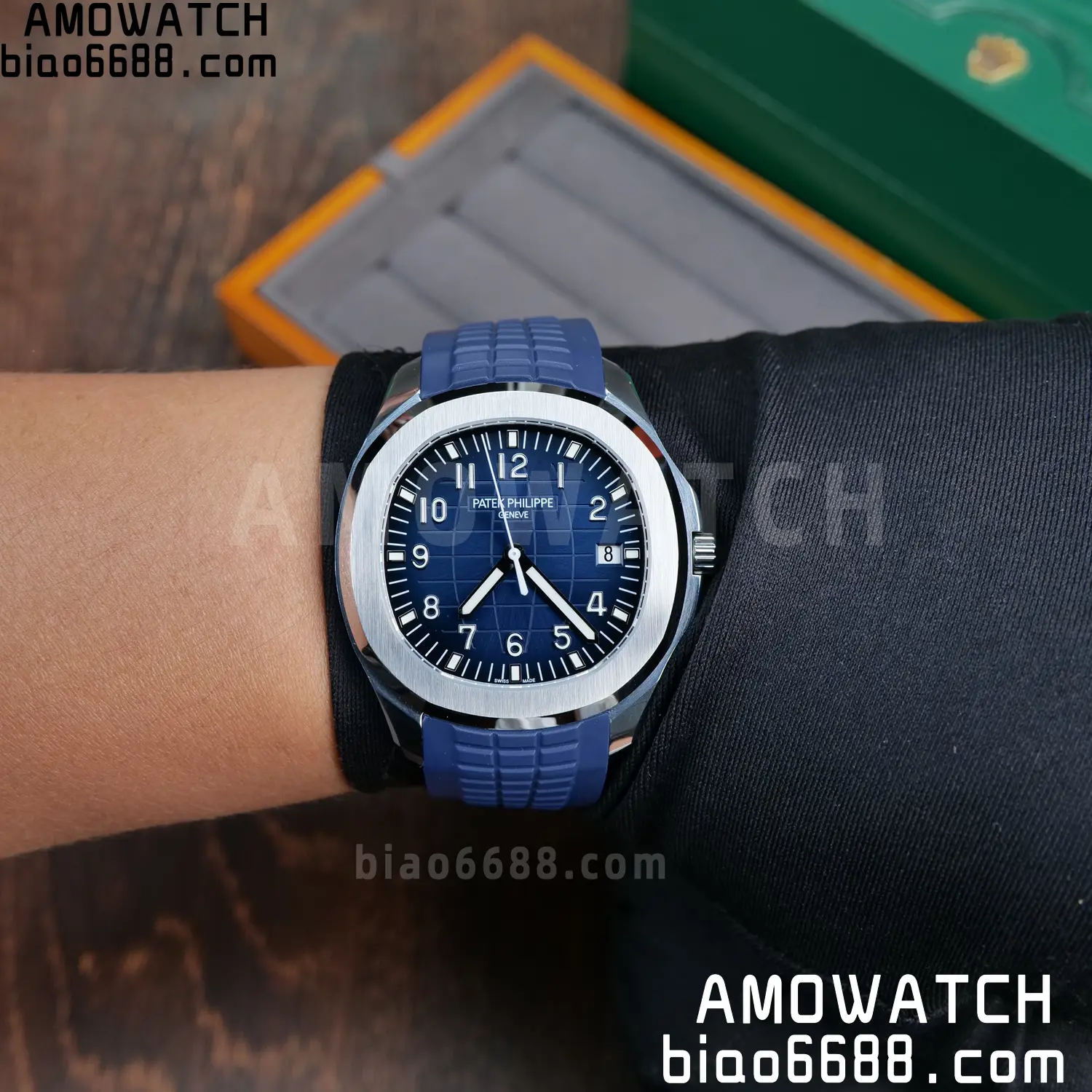 PP Aquanaut 5168G 42mm SS WSF 1:1 Best Edition Blue Dial On Blue Rubber Strap Super Clone DD330 Weighted 150g 99 af786af6b0a4cda AMO Watch