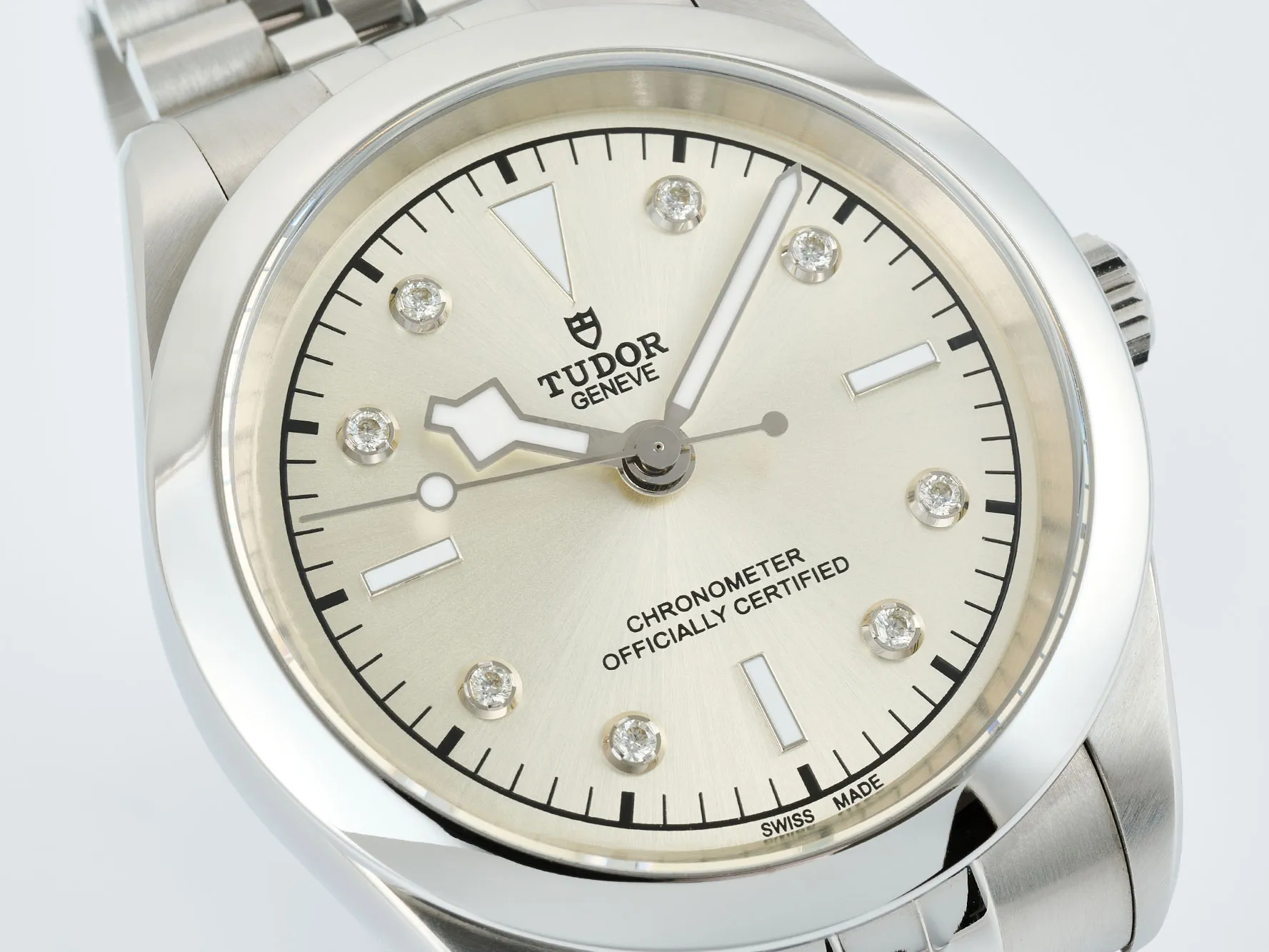 Tudor Black Bay One 41 SS HTF 1:1 Best Edition Silver Diamonds Dial on SS Bracelet A26J 24 b0740d075020925 AMO Watch
