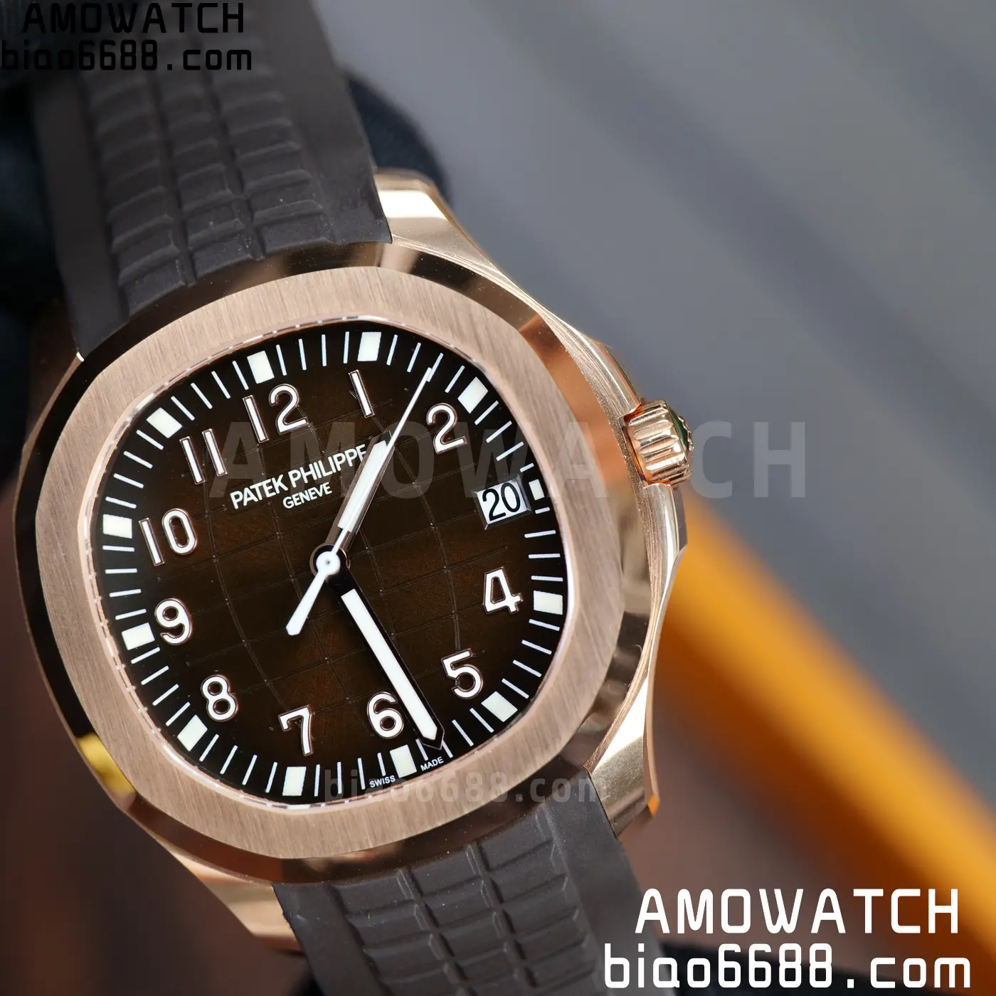 PP Aquanaut 5167R 40mm RG WSF 1:1 Best Edition Brown Dial On Brown Strap Super Clone DD330 Weighted 136g 96 b315c4c4afc7ae7 AMO Watch