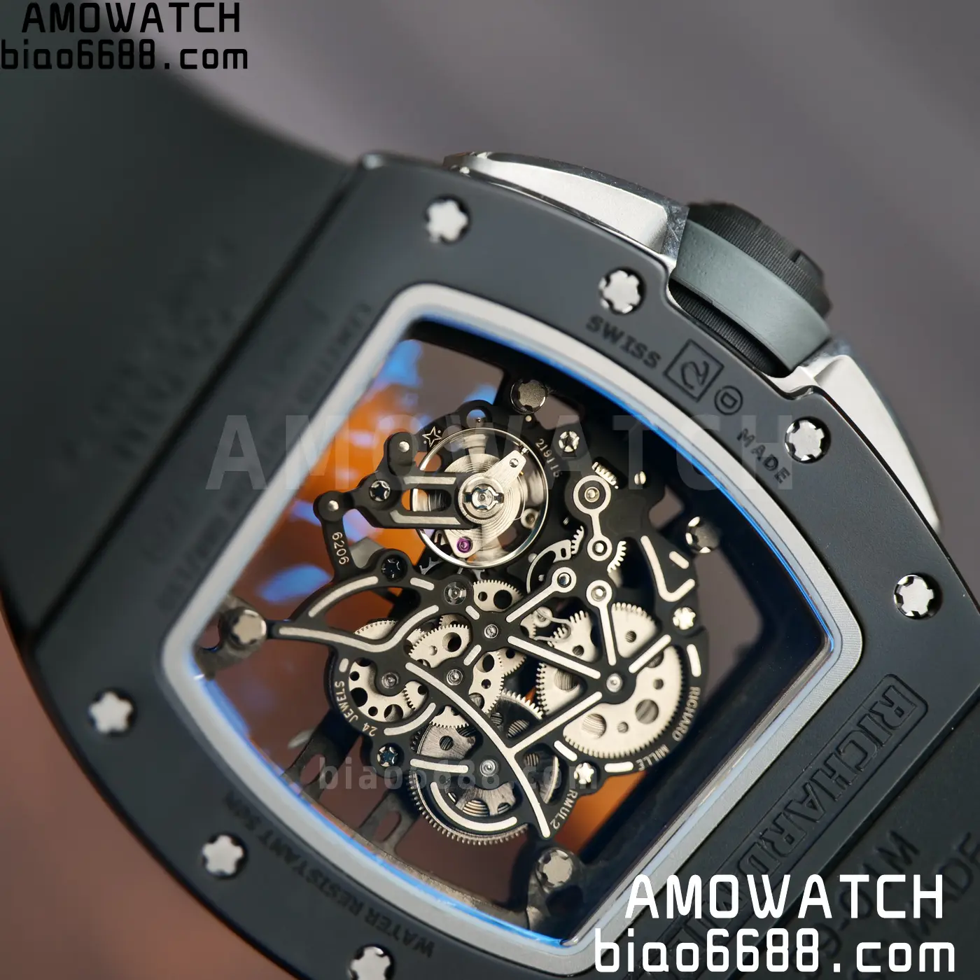 RICHARD MILLE RM61-01 RM6101 A9F 1:1 Best Edition Black Bezel on Black Rubber Strap RMUL3 Free Sprung 75 b34fb9f2d12294d 阿默表行AmoWatch