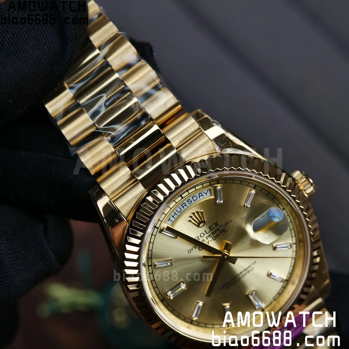 Rolex Day Date 40 YG CBDF 1:1 Best Edition YG Dial on President Bracelet VR3255 (210g) 74 b4a3187c1defe3f AMO Watch