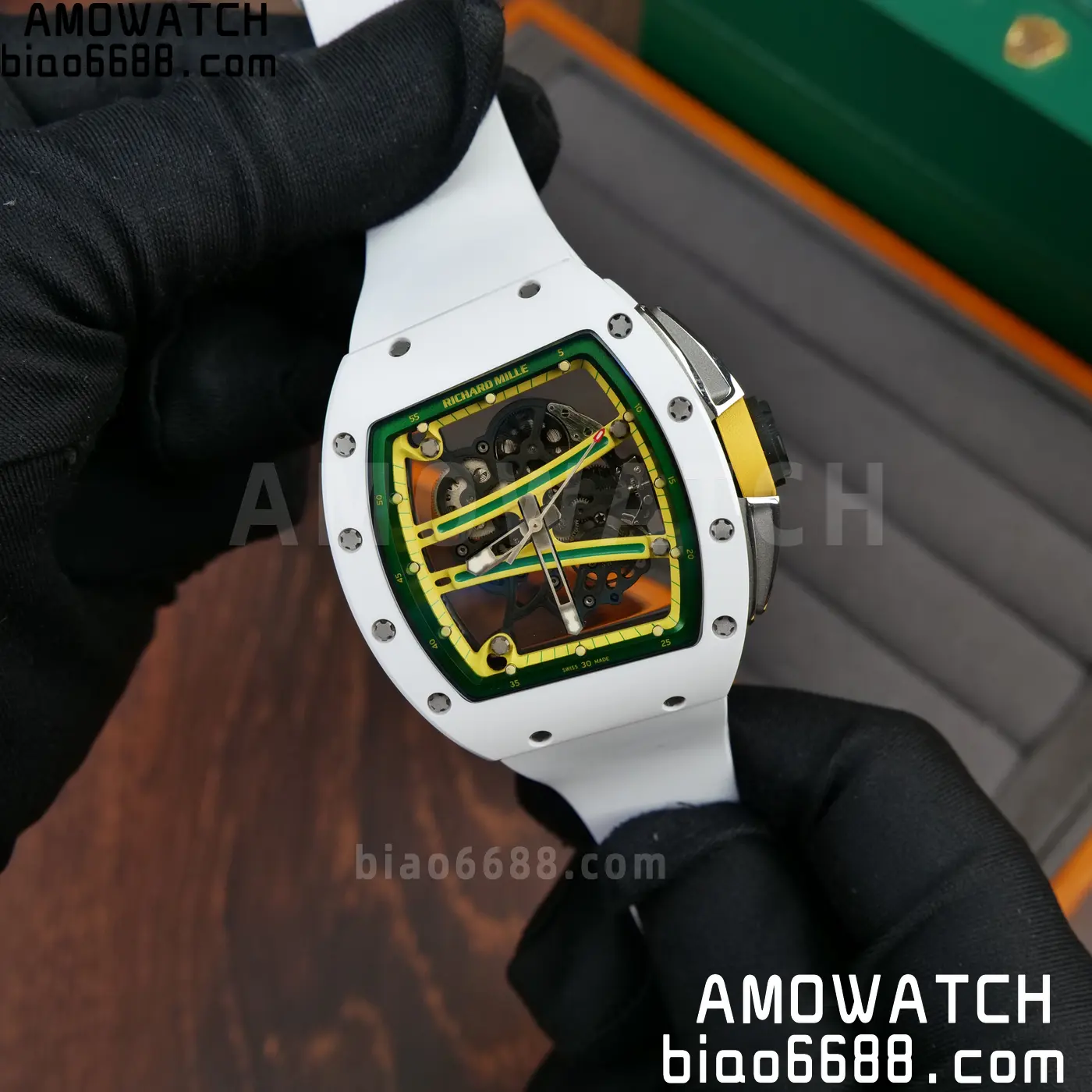 RICHARD MILLE RM61-01 RM6101 A9F 1:1 Best Edition White Bezel on White Rubber Strap RMUL3 Free Sprung 87 b5454d8ae7fe2e5 AMO Watch