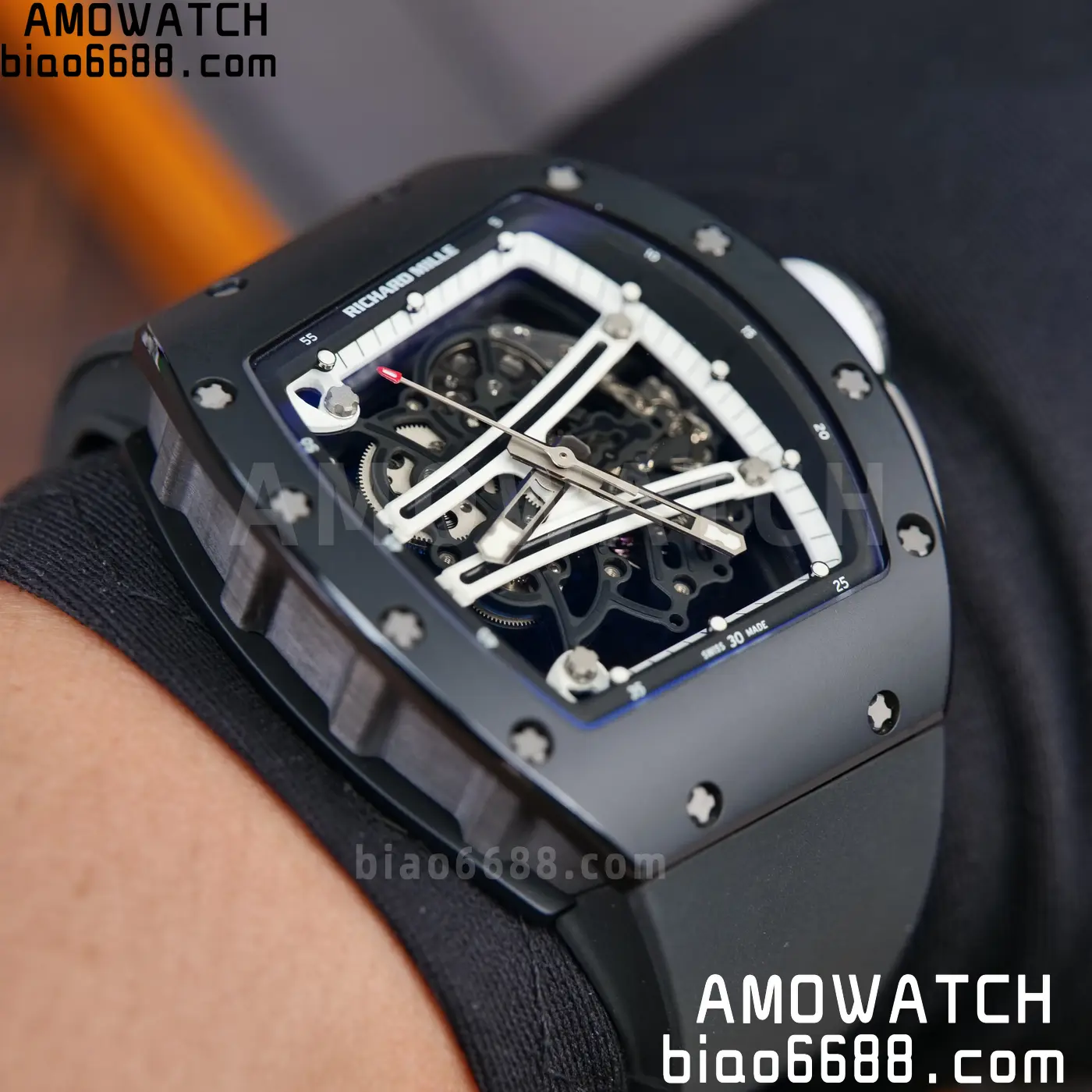 RICHARD MILLE RM61-01 RM6101 A9F 1:1 Best Edition Black Bezel White Strap RMUL3 Free Sprung 115 b566b40401af052 阿默表行AmoWatch