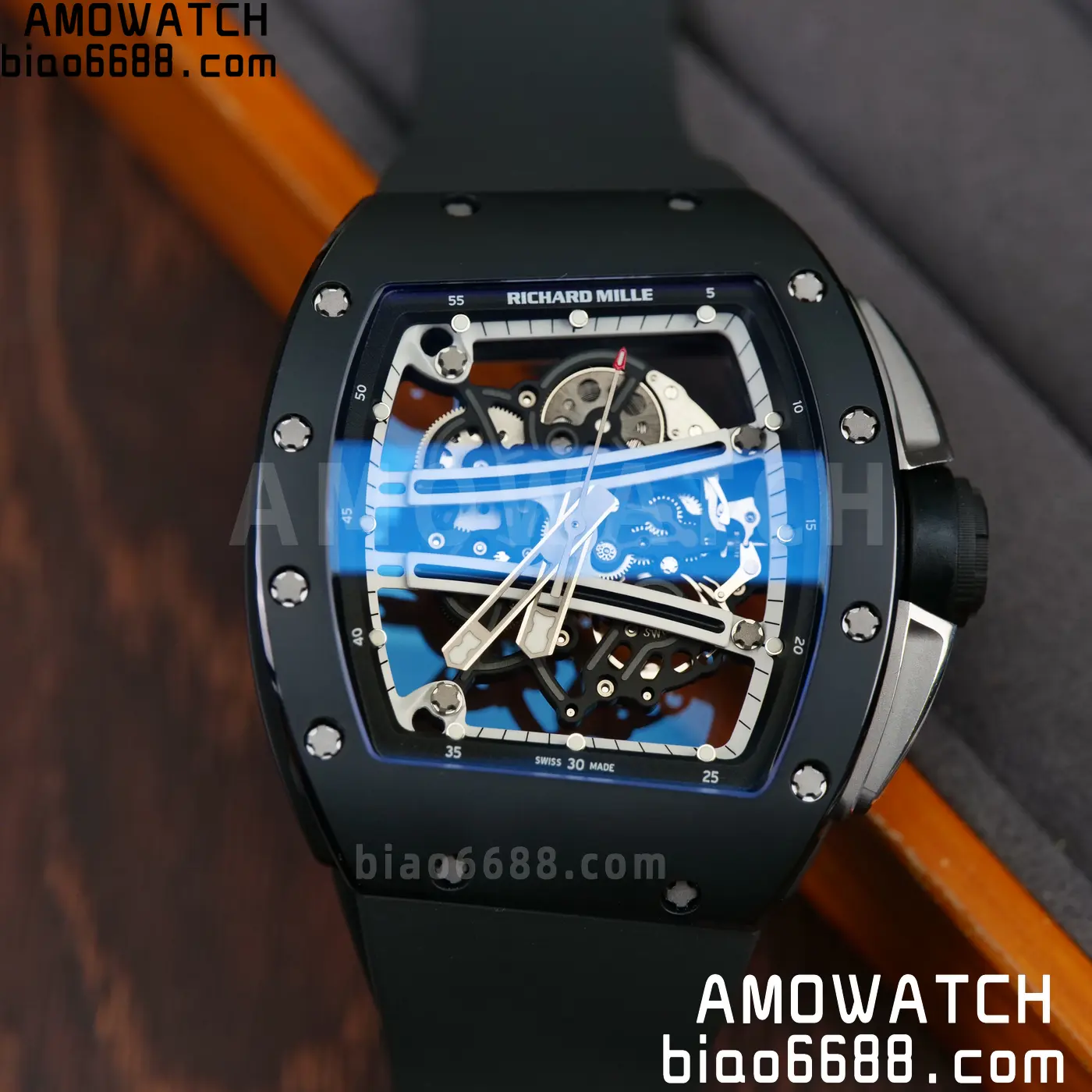 RICHARD MILLE RM61-01 RM6101 A9F 1:1 Best Edition Black Bezel Black Strap RMUL3 Free Sprung 118 b59454de4df8191 AMO Watch