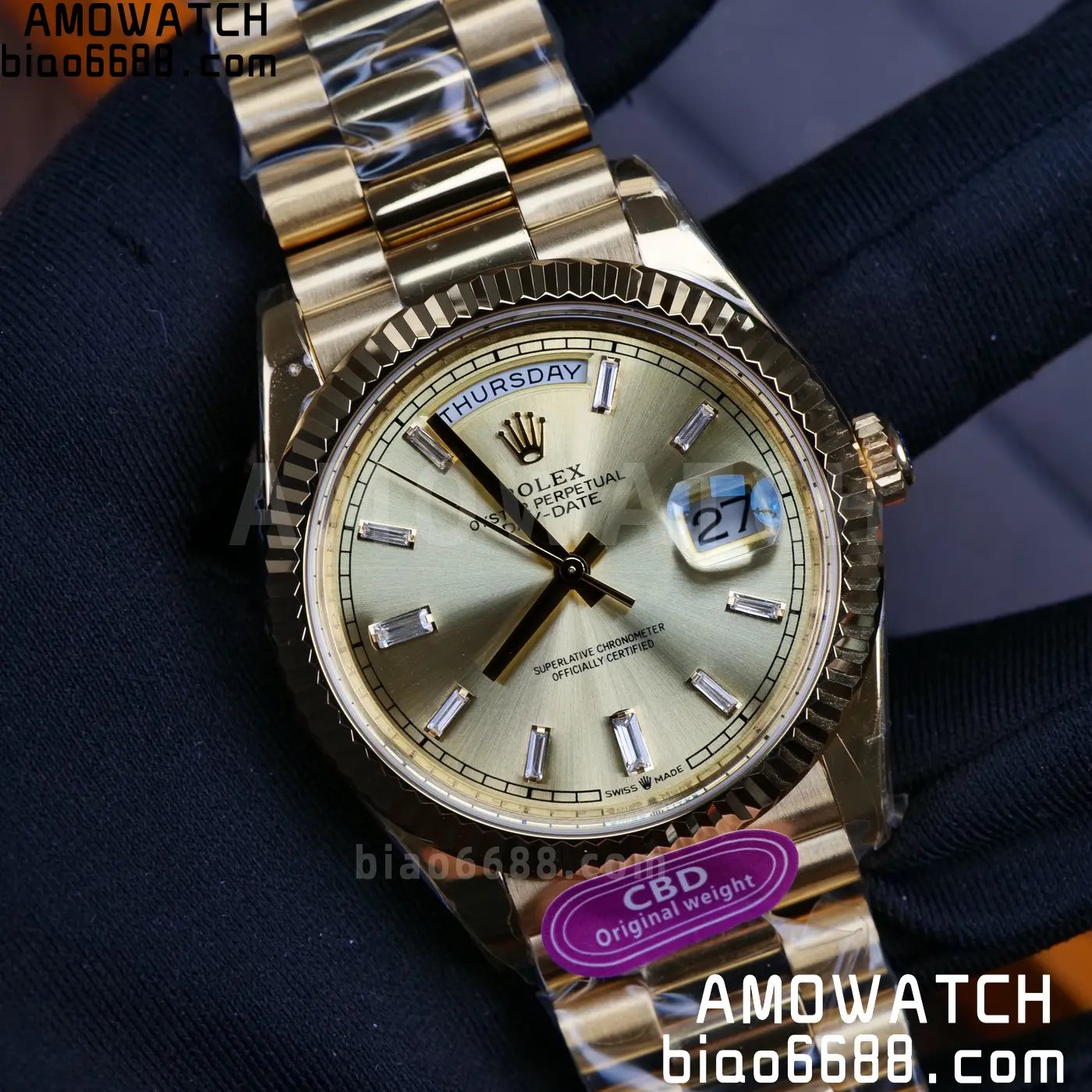 Rolex Day Date 40 YG CBDF 1:1 Best Edition YG Dial on President Bracelet VR3255 (210g) 78 b7a604e7fcada41 AMO Watch