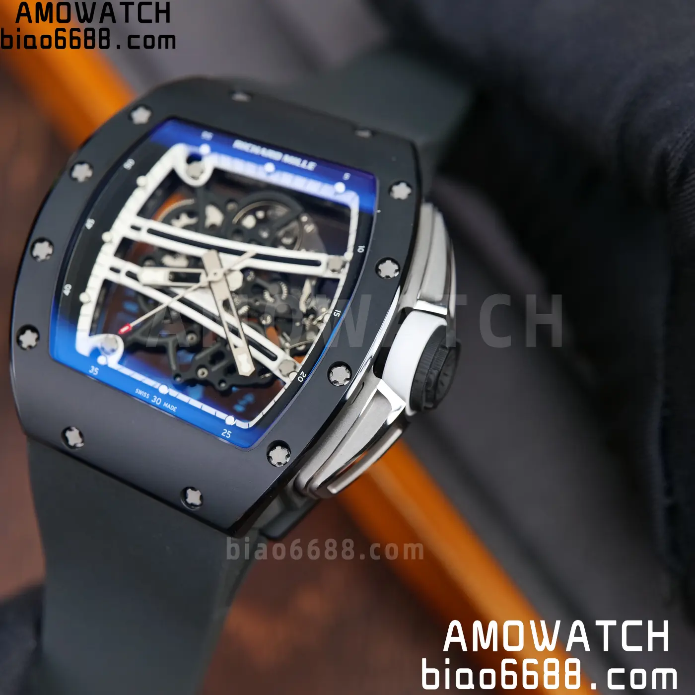RICHARD MILLE RM61-01 RM6101 A9F 1:1 Best Edition Black Bezel White Strap RMUL3 Free Sprung 92 b843a8291111874 阿默表行AmoWatch