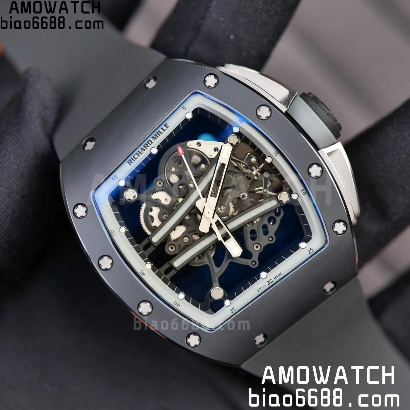 RICHARD MILLE RM61-01 RM6101 A9F 1:1 Best Edition Black Bezel on Black Rubber Strap RMUL3 Free Sprung 71 b955b3c9cb176d8 阿默表行AmoWatch