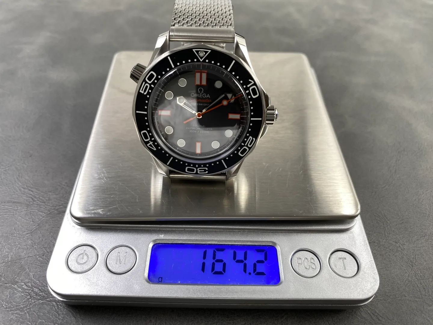 OMEGA Seamaster 300M Diver SS ORF 1:1 Best Edition Black/Orange Dial on SS Mesh Bracelet(Free Spring) 33 b967861ebf542ca AMO Watch