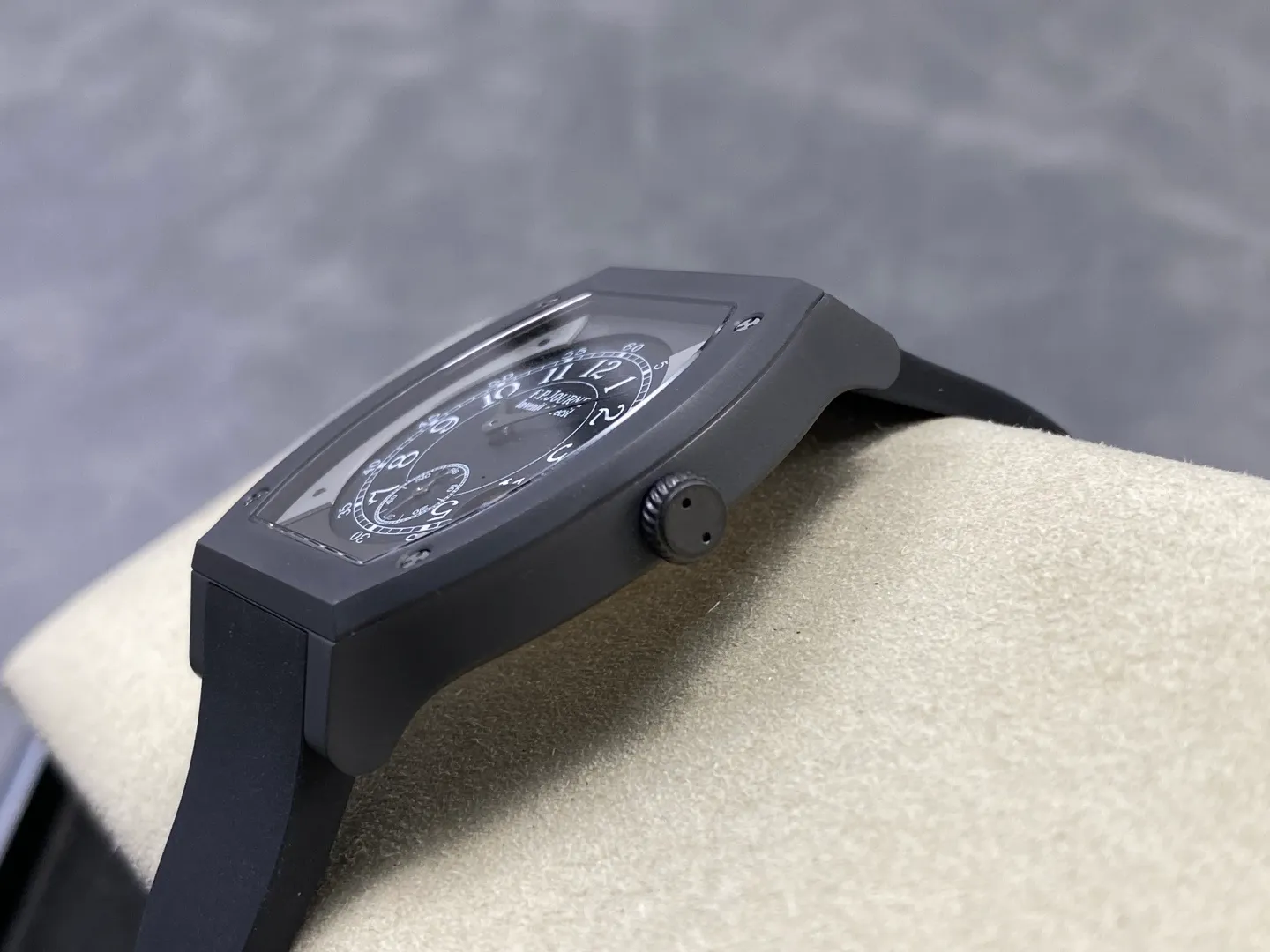 F.P.Journe Elegante PVD FPJF Best Edition Black Dial on Black Rubber Strap Quartz 46 ba03e1a822f0b21 阿默表行AmoWatch