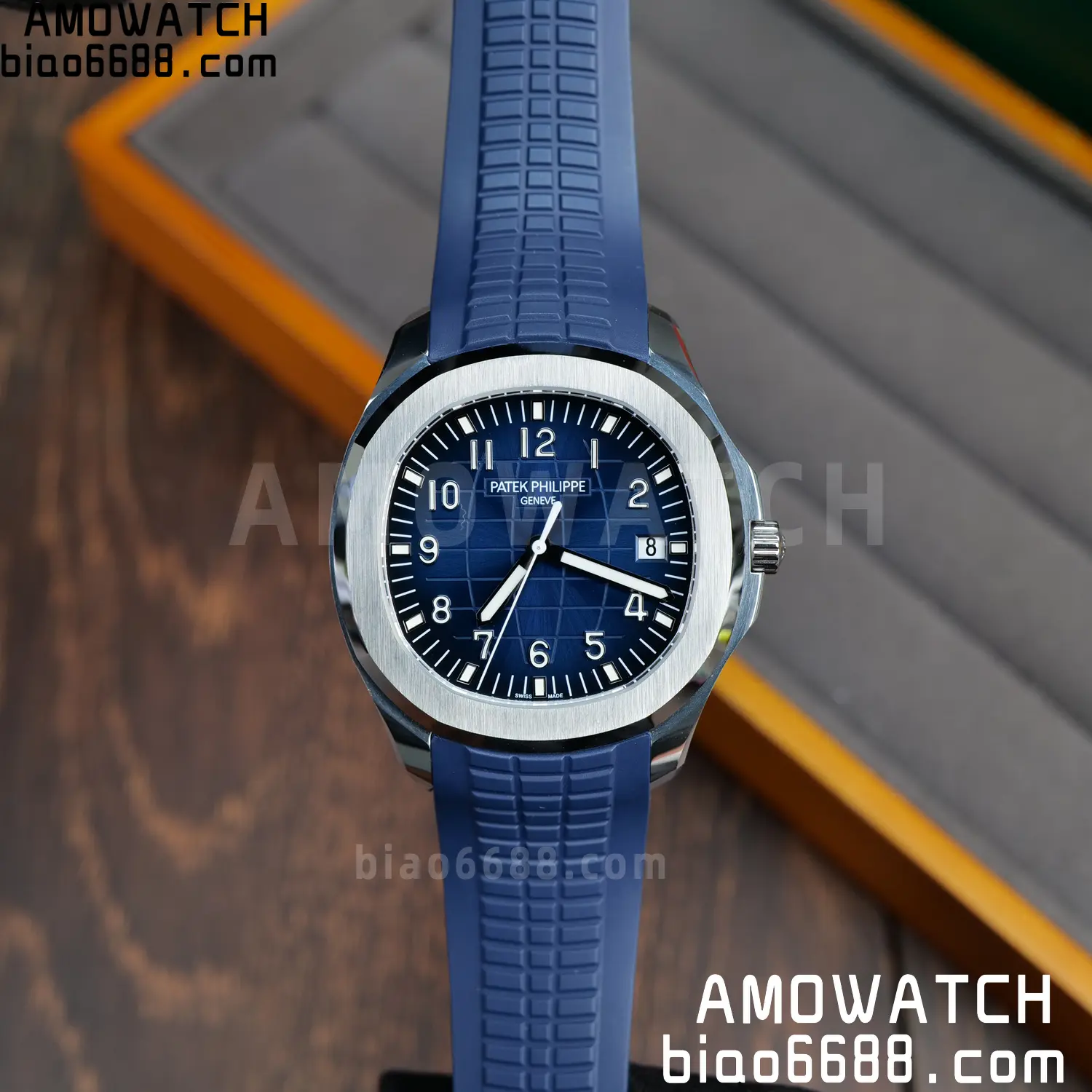 PP Aquanaut 5168G 42mm SS WSF 1:1 Best Edition Blue Dial On Blue Rubber Strap Super Clone DD330 Weighted 150g 72 badf7eb716eb0dc AMO Watch