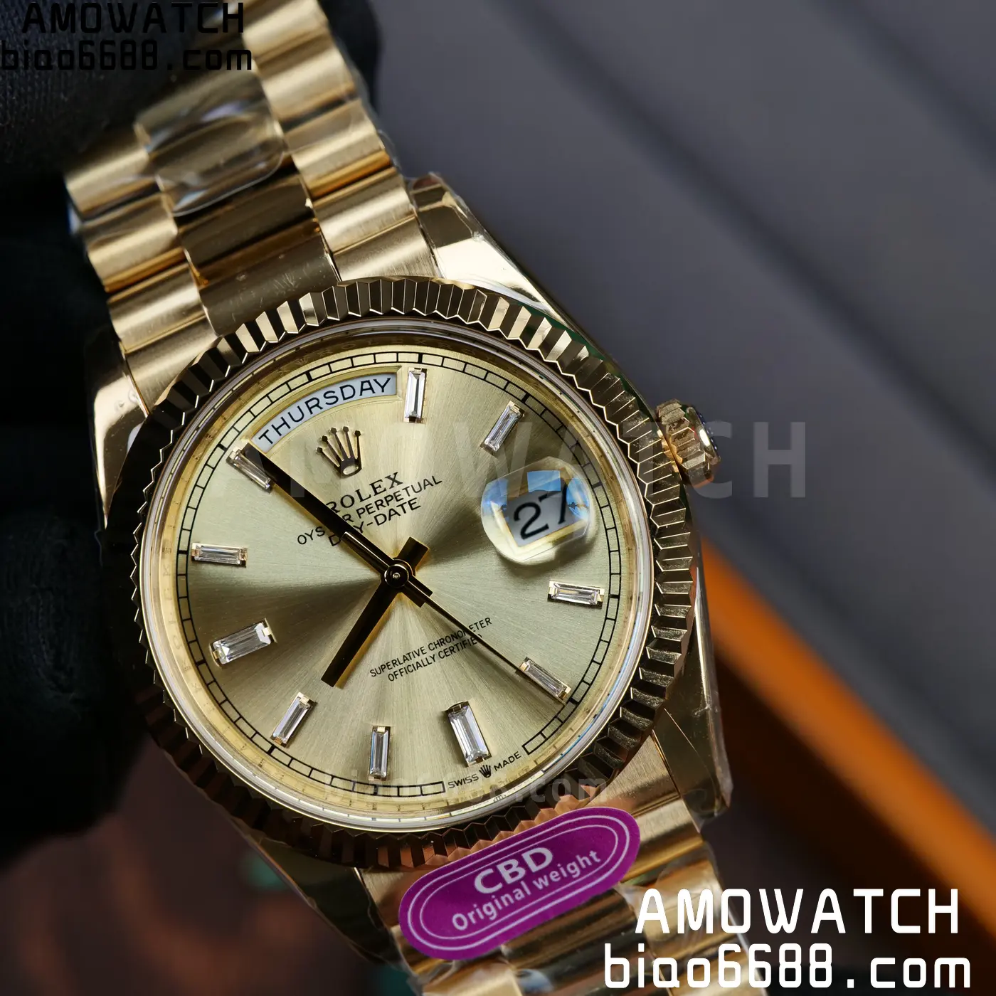 Rolex Day Date 40 YG CBDF 1:1 Best Edition YG Dial on President Bracelet VR3255 (210g) 75 bbdd9e3c2b05557 AMO Watch