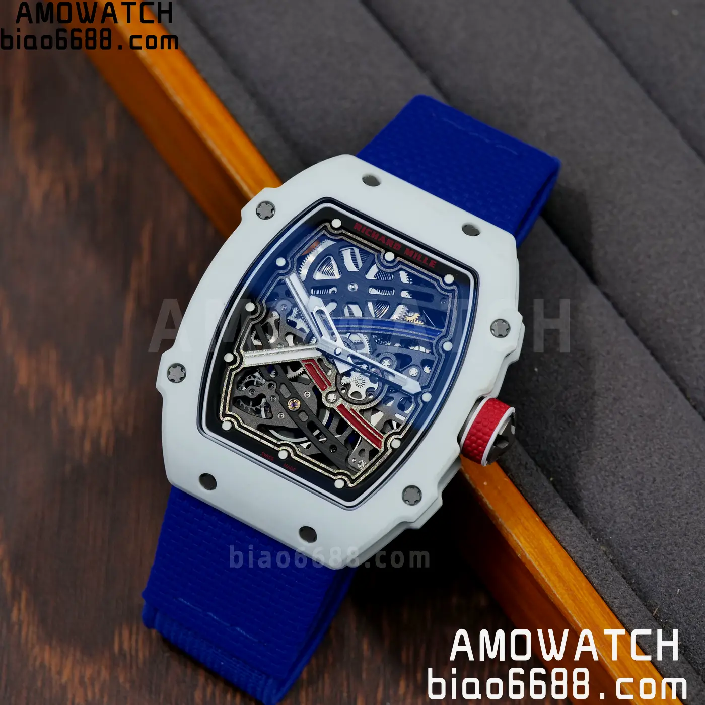 RICHARD MILLE RM67-02 White NTPT RICH Factory 1:1 France Blue/White/Red Skeleton Dial CRMA7 Super Clone 87 bbf06898822582b AMO Watch
