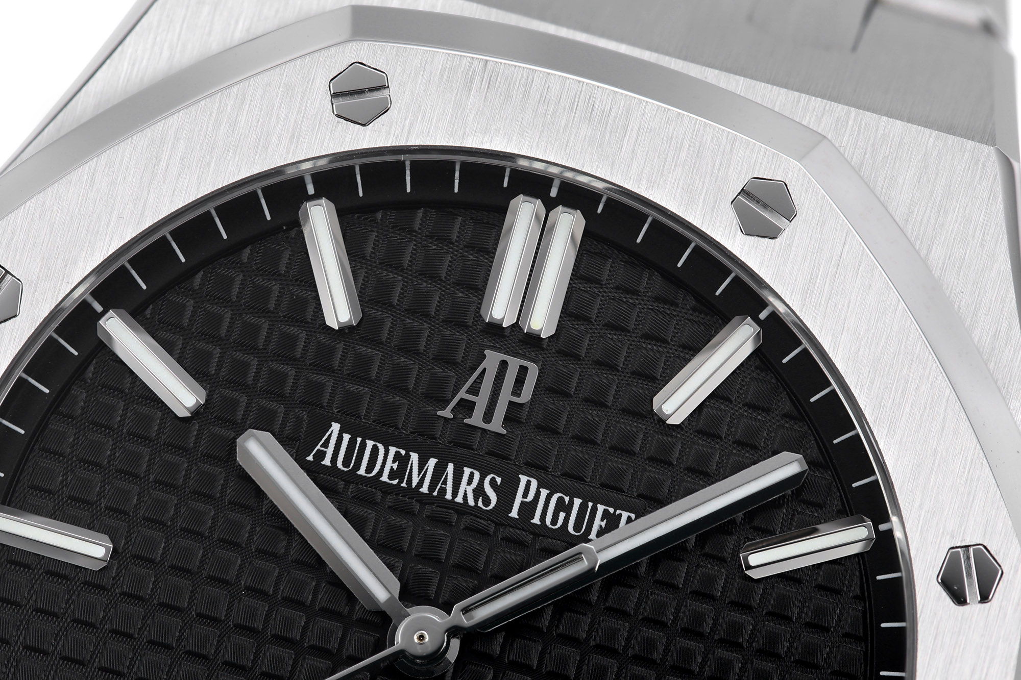 AP Royal Oak 41mm 15500 SS ZF 1:1 Best Edition Black Textured Dial on SS Bracelet SA4302 Super Clone V4 (Free Sprung) 22 c1145015a41749a AMO Watch
