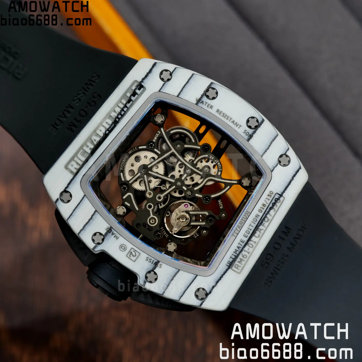 RICHARD MILLE RM61-01 RM6101 A9F 1:1 Best Edition Black Bezel Strap RMUL3 Free Sprung 96 c11523f61de6d0f 阿默表行AmoWatch