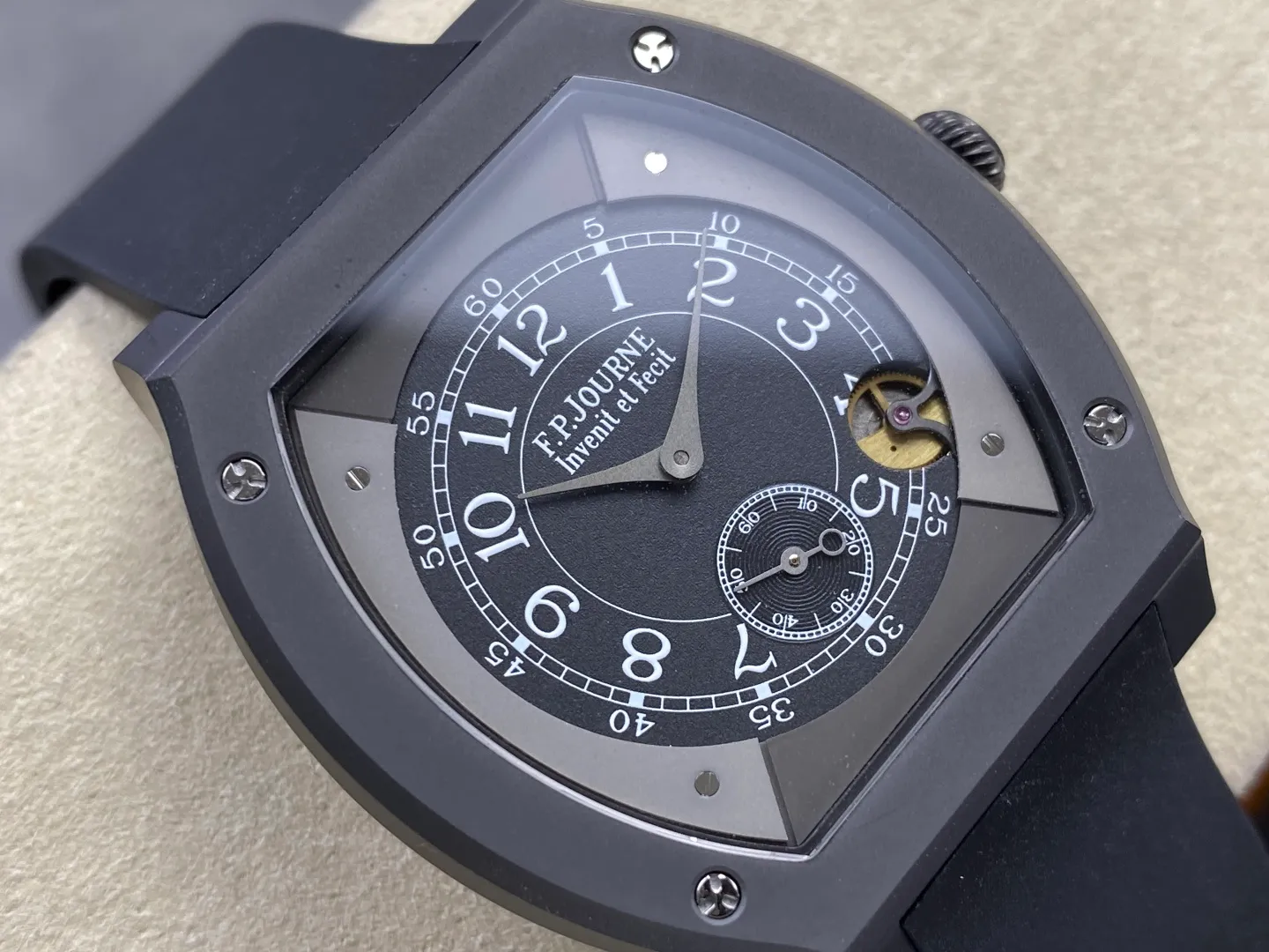 F.P.Journe Elegante PVD FPJF Best Edition Black Dial on Black Rubber Strap Quartz 39 c376108e282df57 阿默表行AmoWatch