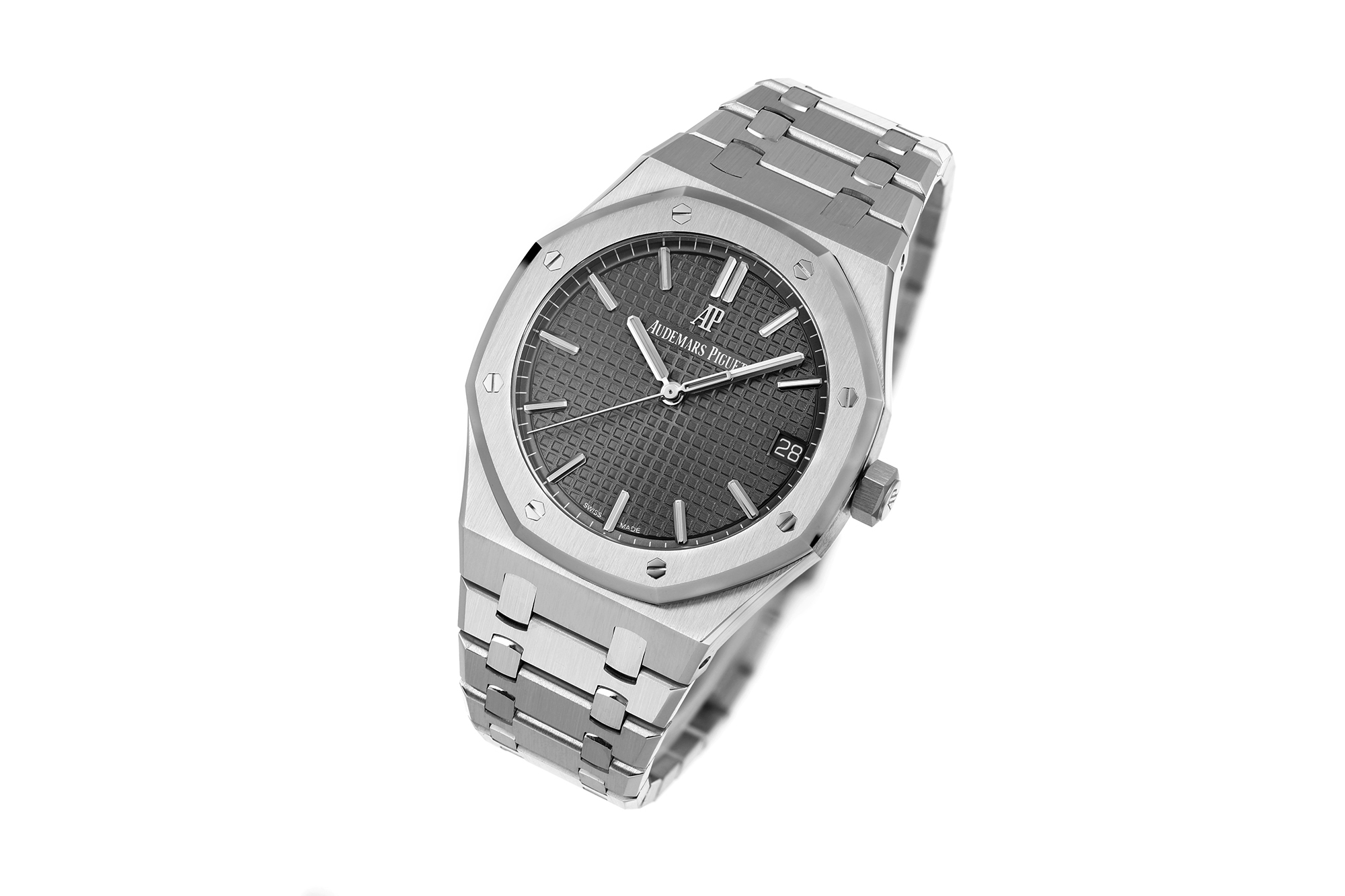 AP Royal Oak 41mm 15500 SS ZF 1:1 Best Edition Gray Textured Dial on SS Bracelet SA4302 Super Clone V4 (Free Sprung) 21 c3c4bedb420eee8 AMO Watch