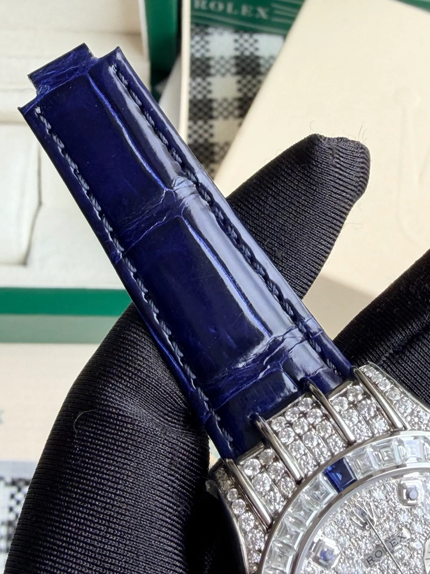Rolex Daytona PPM Factory Best Edition Mossan Dial on Blue Strap 4130 23 c89b32beec79aae AMO Watch