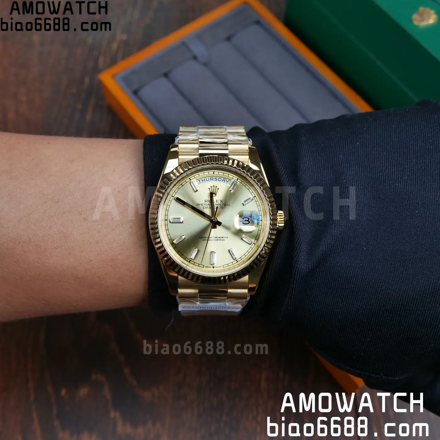 Custom Made Rolex Day Date 40 YG CBDF 1:1 Best Edition (Weighted) 86 c8bd39f91ea1dc3 AMO Watch