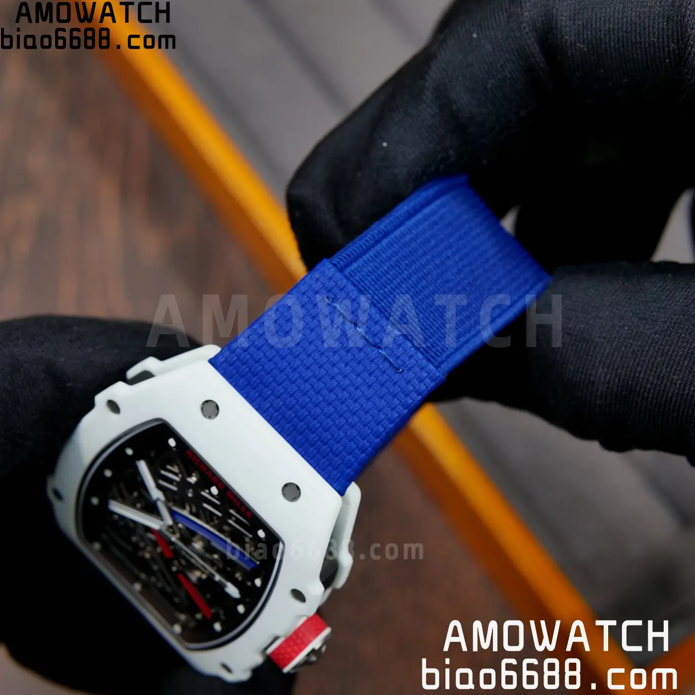 RICHARD MILLE RM67-02 White NTPT RICH Factory 1:1 France Blue/White/Red Skeleton Dial CRMA7 Super Clone 72 c8c81fd744c6019 AMO Watch