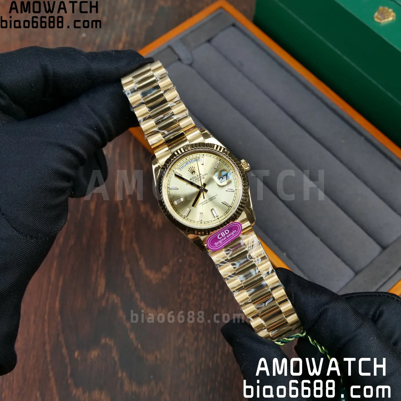 Rolex Day Date 40 YG CBDF 1:1 Best Edition YG Dial on President Bracelet VR3255 (210g) 62 c949a3c617b3b49 AMO Watch