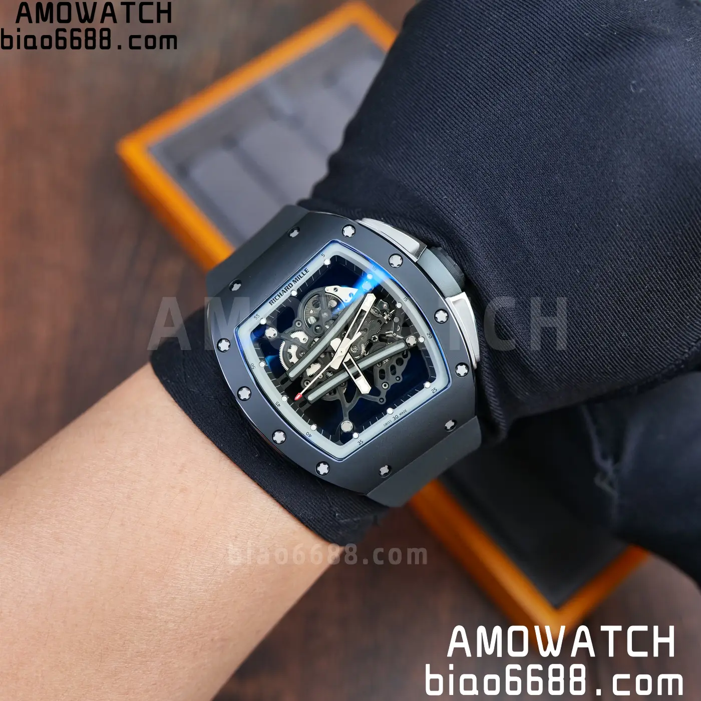 RICHARD MILLE RM61-01 RM6101 A9F 1:1 Best Edition Black Bezel on Black Rubber Strap RMUL3 Free Sprung 82 ca1dc2e6532cf88 阿默表行AmoWatch