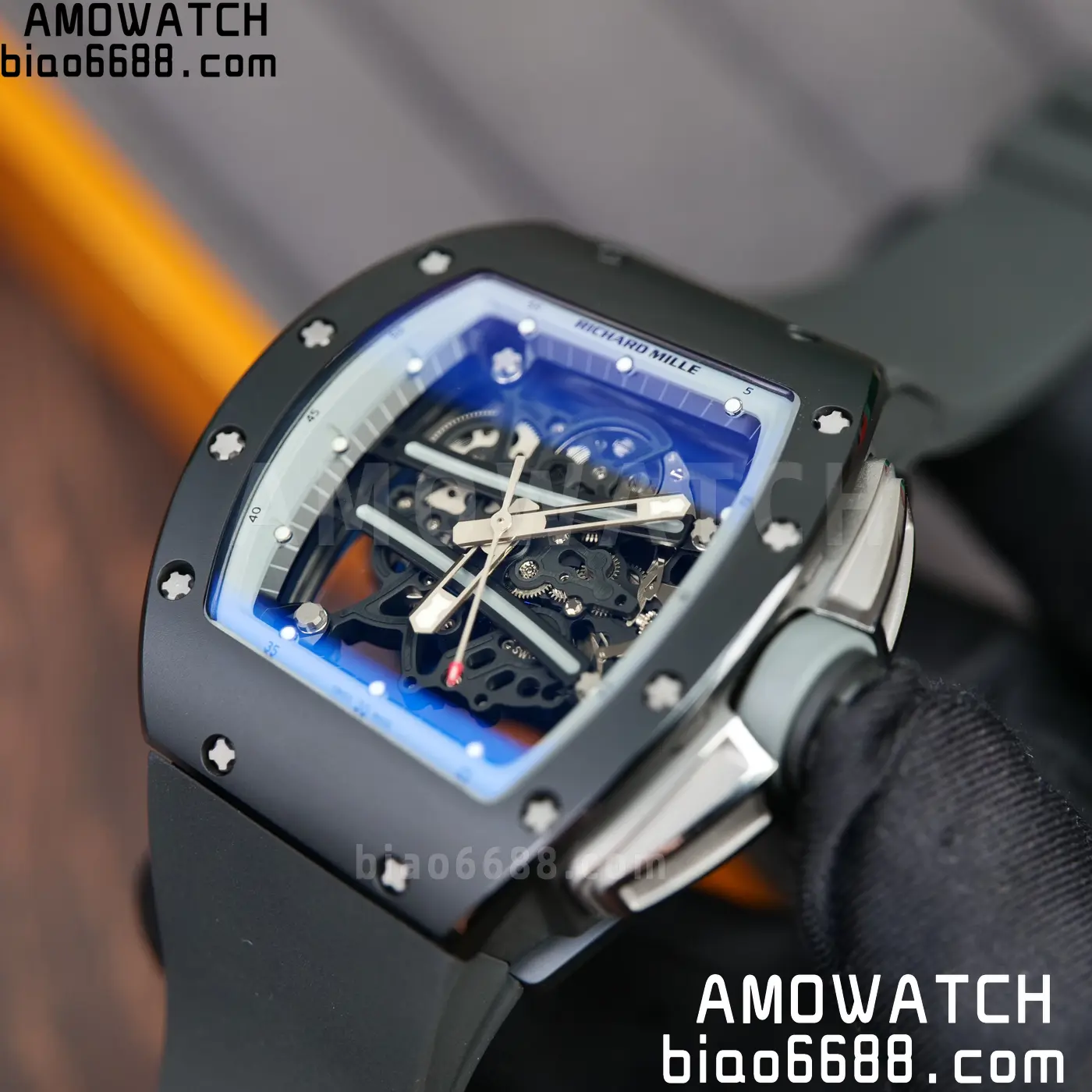 RICHARD MILLE RM61-01 RM6101 A9F 1:1 Best Edition Black Bezel on Black Rubber Strap RMUL3 Free Sprung 64 ca50bd662be6d43 阿默表行AmoWatch