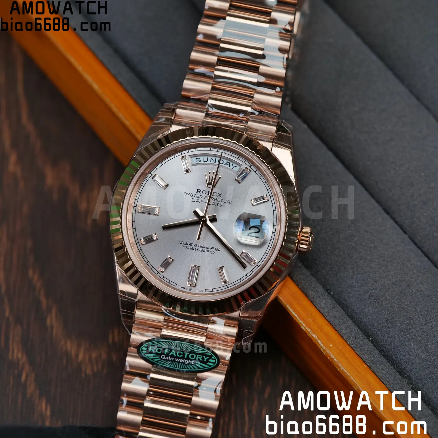 Rolex Day Date 40 RG 228236 RCF 1:1 Best Edition RG Dial on President Bracelet VR3255 (211g) 76 cab19f7ec006619 AMO Watch