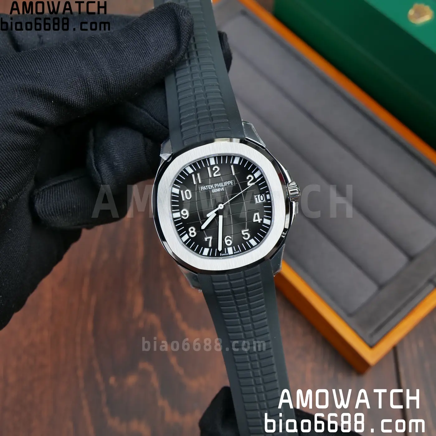 PP Aquanaut 5167 SS DDF 1:1 Best Edition Gray Dial on Black Rubber Strap DD324 24 cb031be89bcd21d AMO Watch