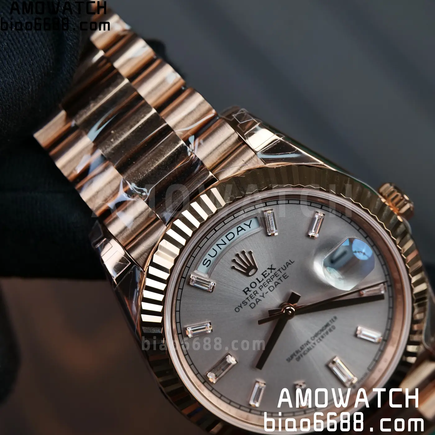 Rolex Day Date 40 RG 228236 RCF 1:1 Best Edition RG Dial on President Bracelet VR3255 (211g) 71 ce239bff128aff8 AMO Watch