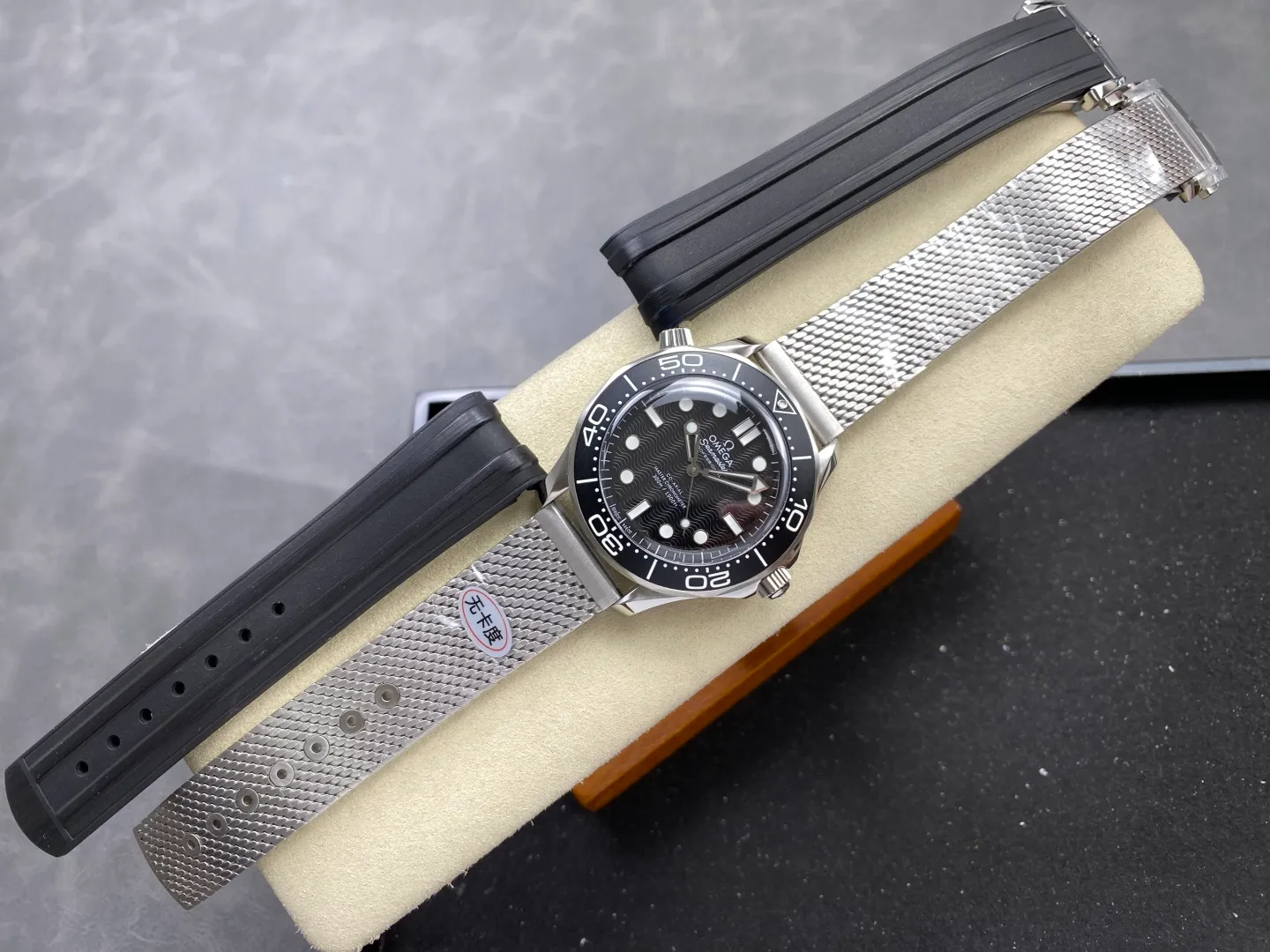OMEGA Seamaster 300M Diver SS ORF 1:1 Best Edition Black Wave Dial on SS Mesh Bracelet (Free Spring) 27 cf2f0c80f82f562 AMO Watch