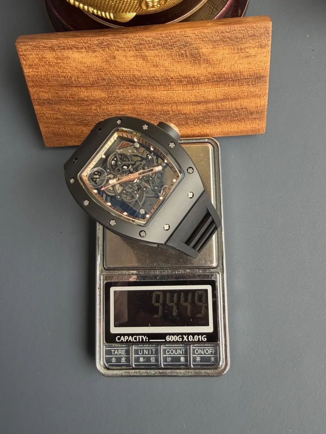 RICHARD MILLE RM055 Black Ceramic A9F 1:1 Best Edition RG Inner Bezel on Black Rubber Strap RMUL2 (Free Sprung) 21 d308b804fb4a48e AMO Watch