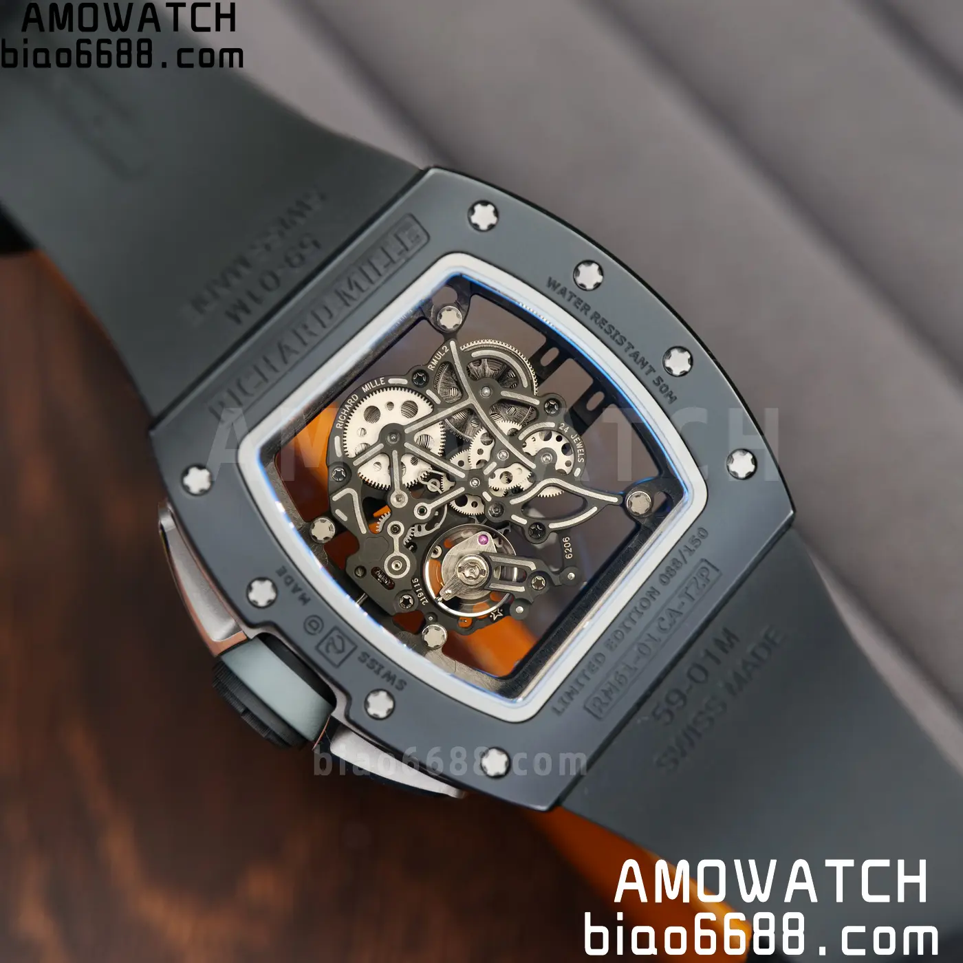RICHARD MILLE RM61-01 RM6101 A9F 1:1 Best Edition Black Bezel on Black Rubber Strap RMUL3 Free Sprung 73 d38bb284b93e0c8 阿默表行AmoWatch