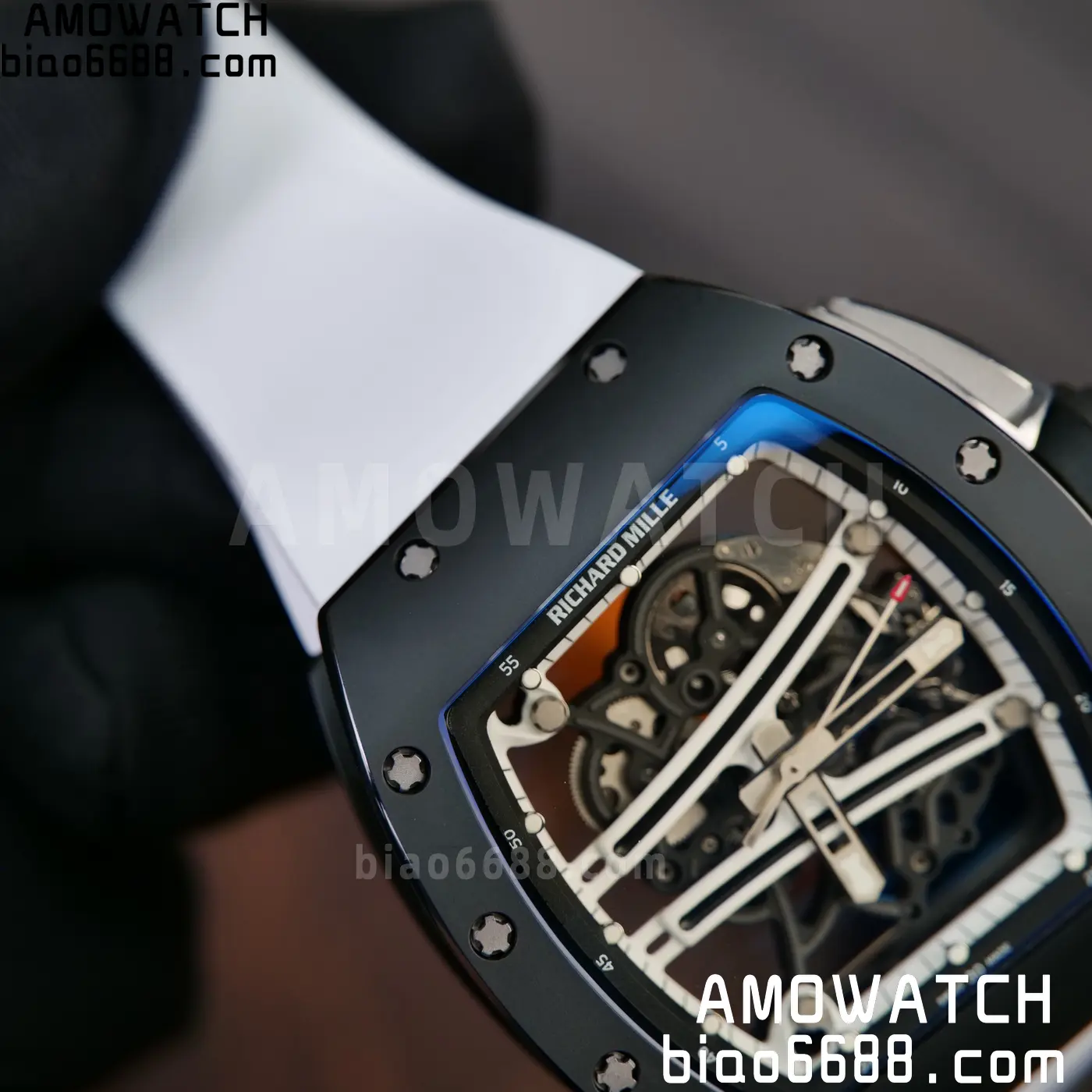 RICHARD MILLE RM61-01 RM6101 A9F 1:1 Best Edition Black Bezel on White Rubber Strap RMUL3 Free Sprung 95 d3b346ce2325d73 AMO Watch